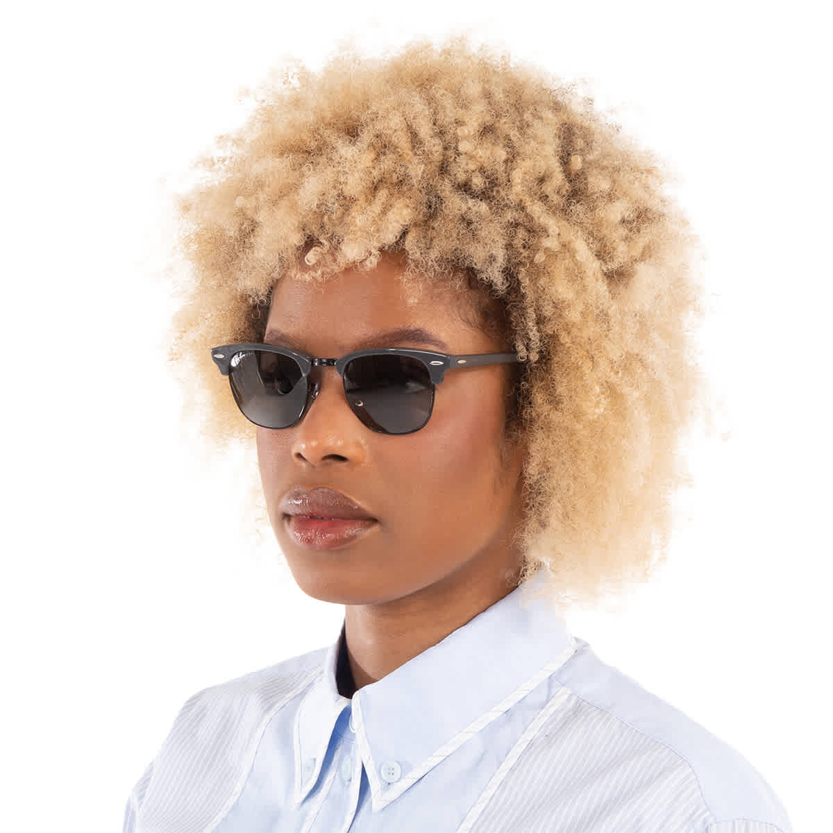 Gafas de sol unisex de montura cuadrada color gris oscuro