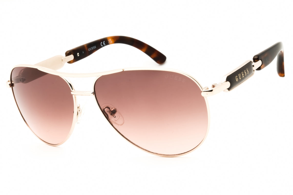 Gafas color café y dorado