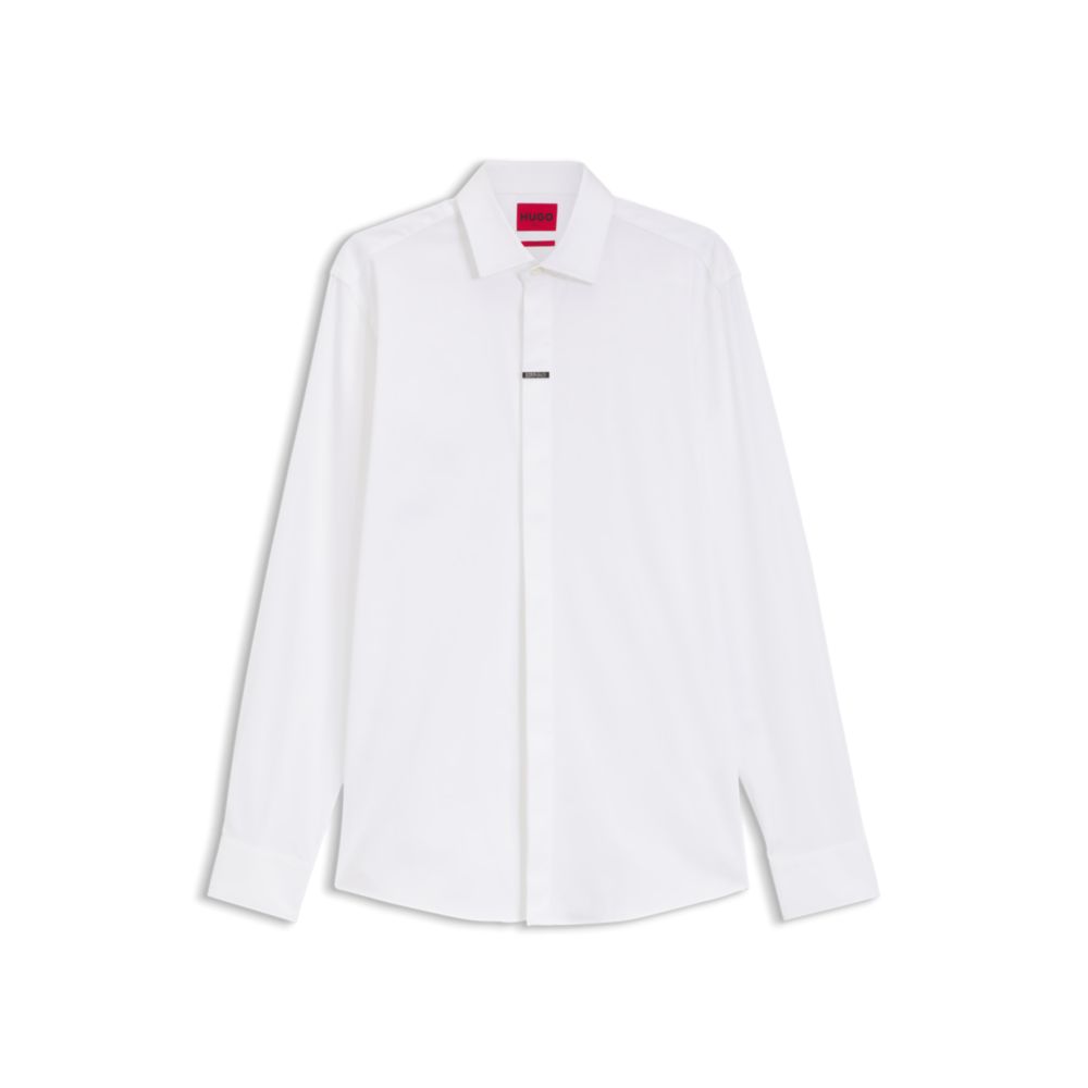 Camisa de algodón de corte ajustado