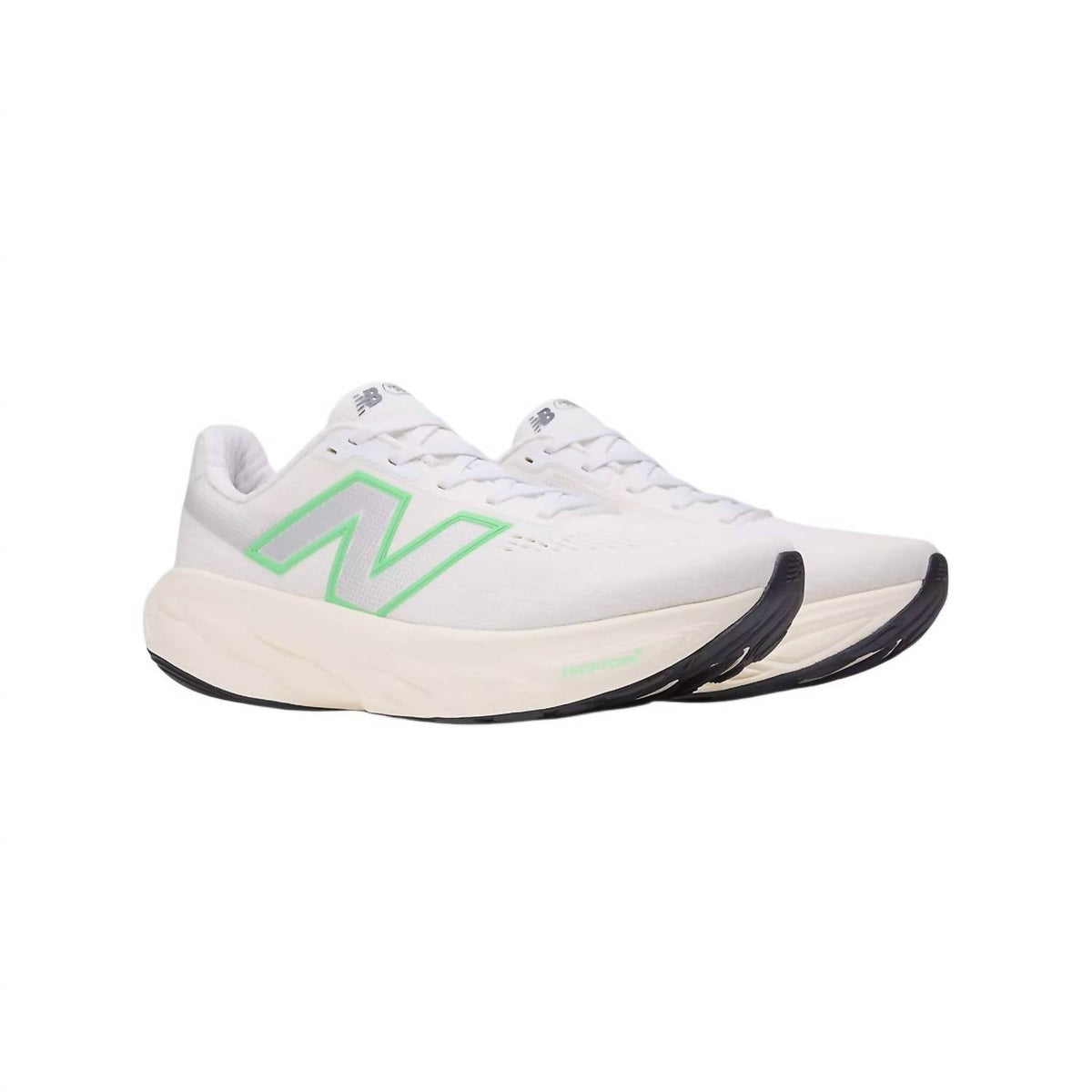 Tenis para correr de hombre color blanco y verde