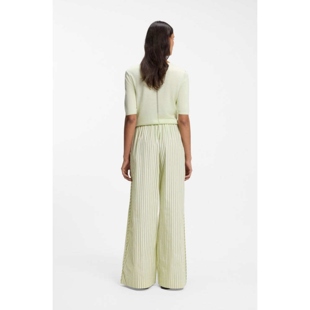 Pantalón de algodón a rayas