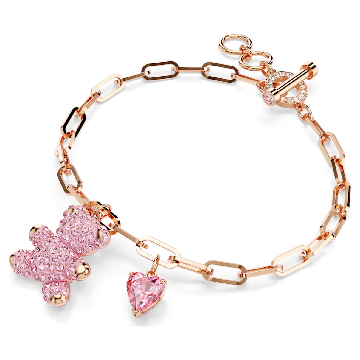 Pulsera color oro rosa y rosado