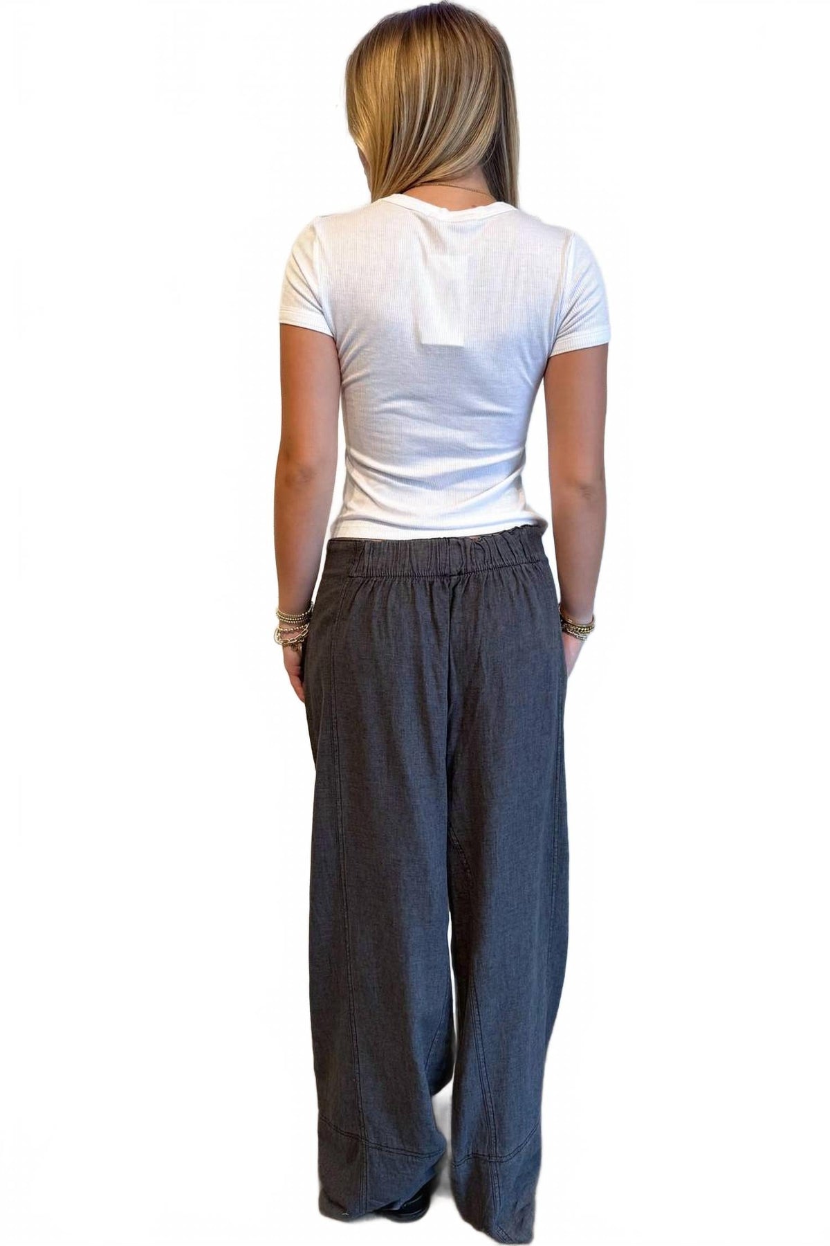 Pantalón de lino color negro