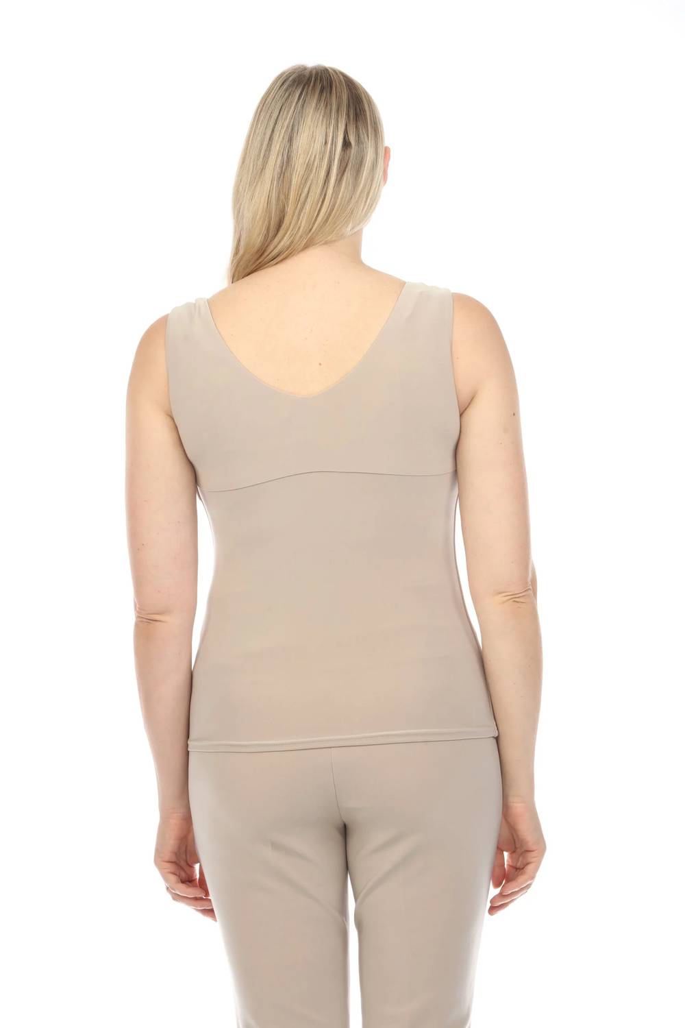 Camiseta sin mangas con cuello en V