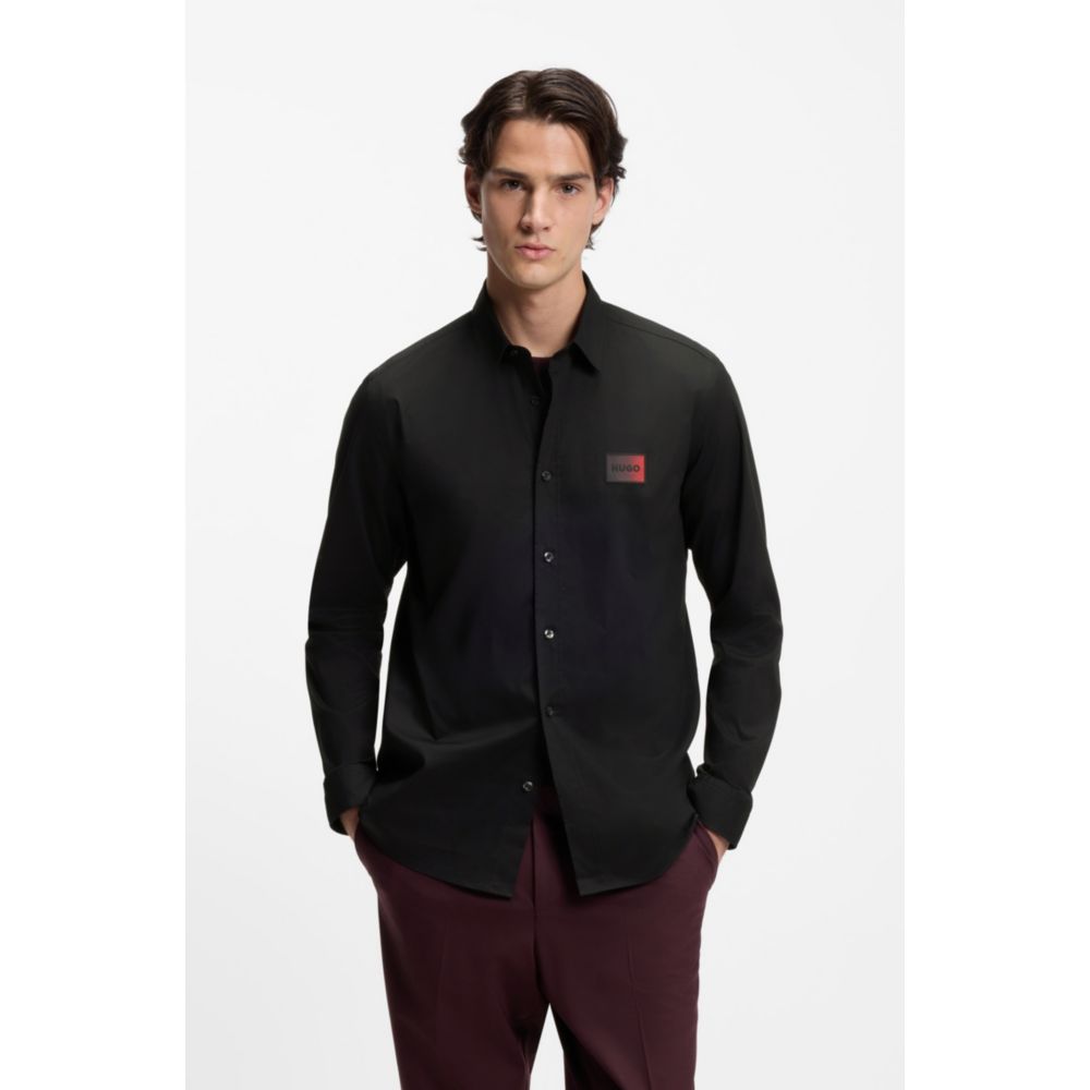 Camisa de algodón de corte amplio