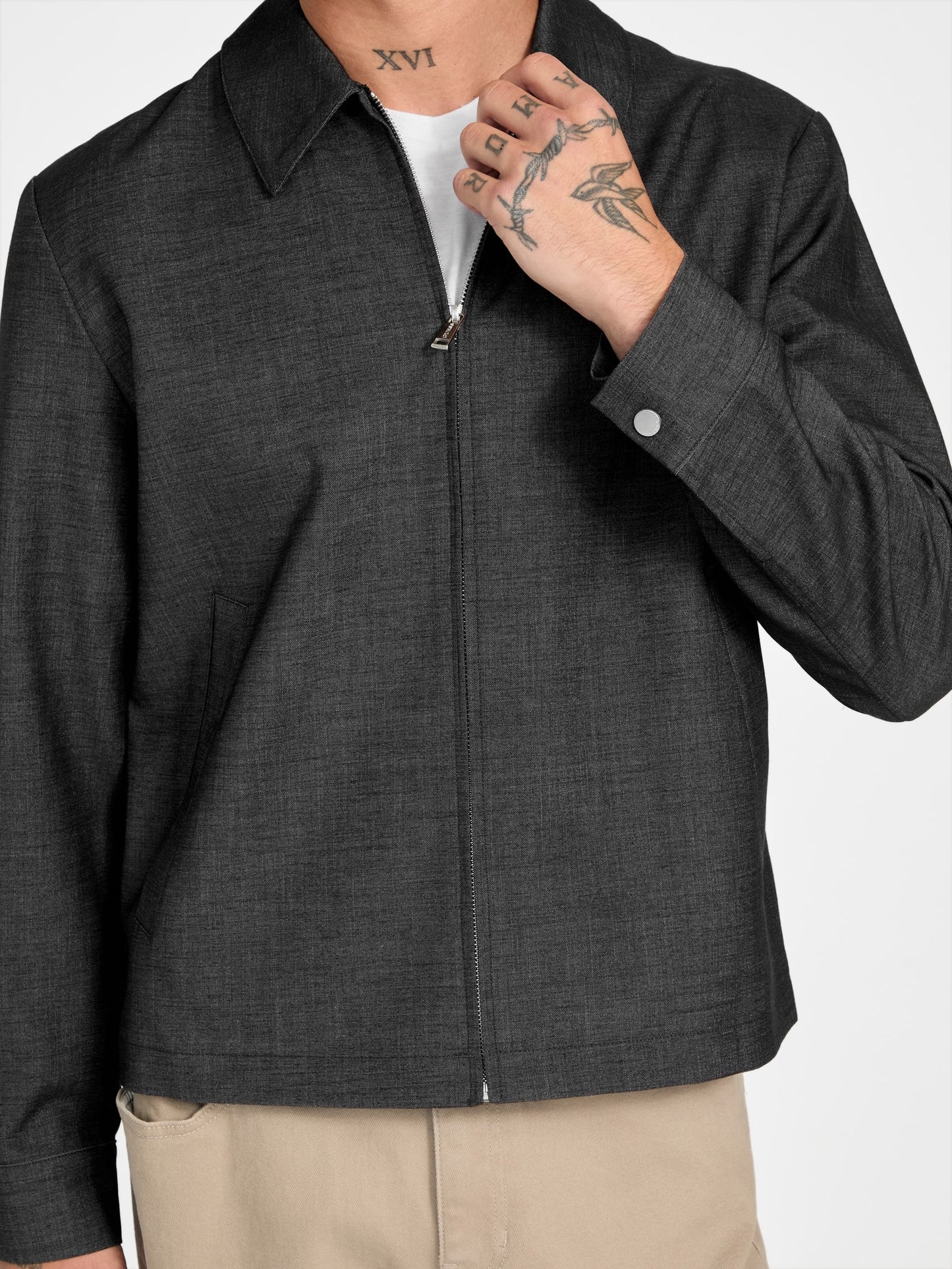 Blazer de mezcla de lana