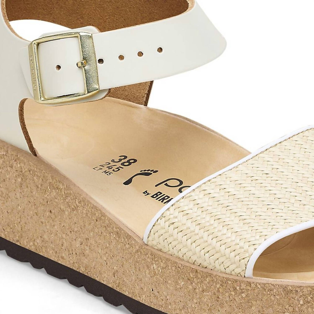 Sandalias de mujer de cuero color blanco