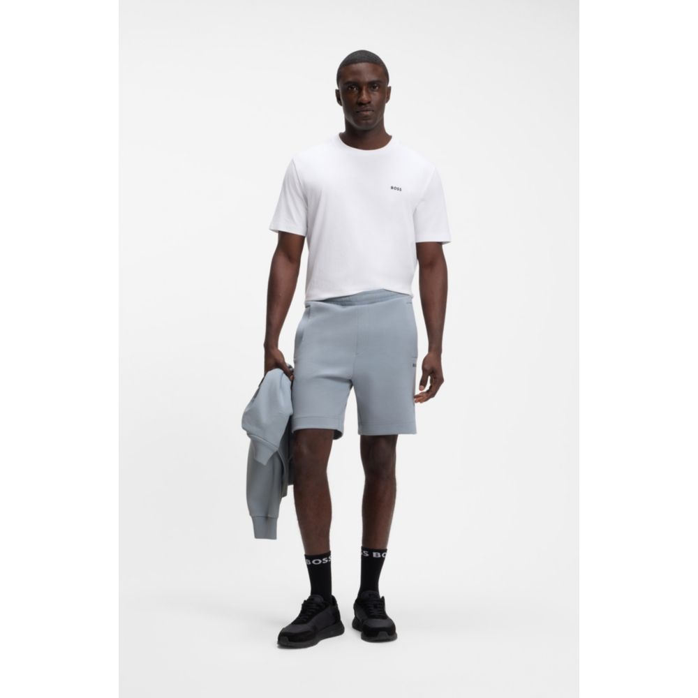 Short de mezcla de algodón con bordado