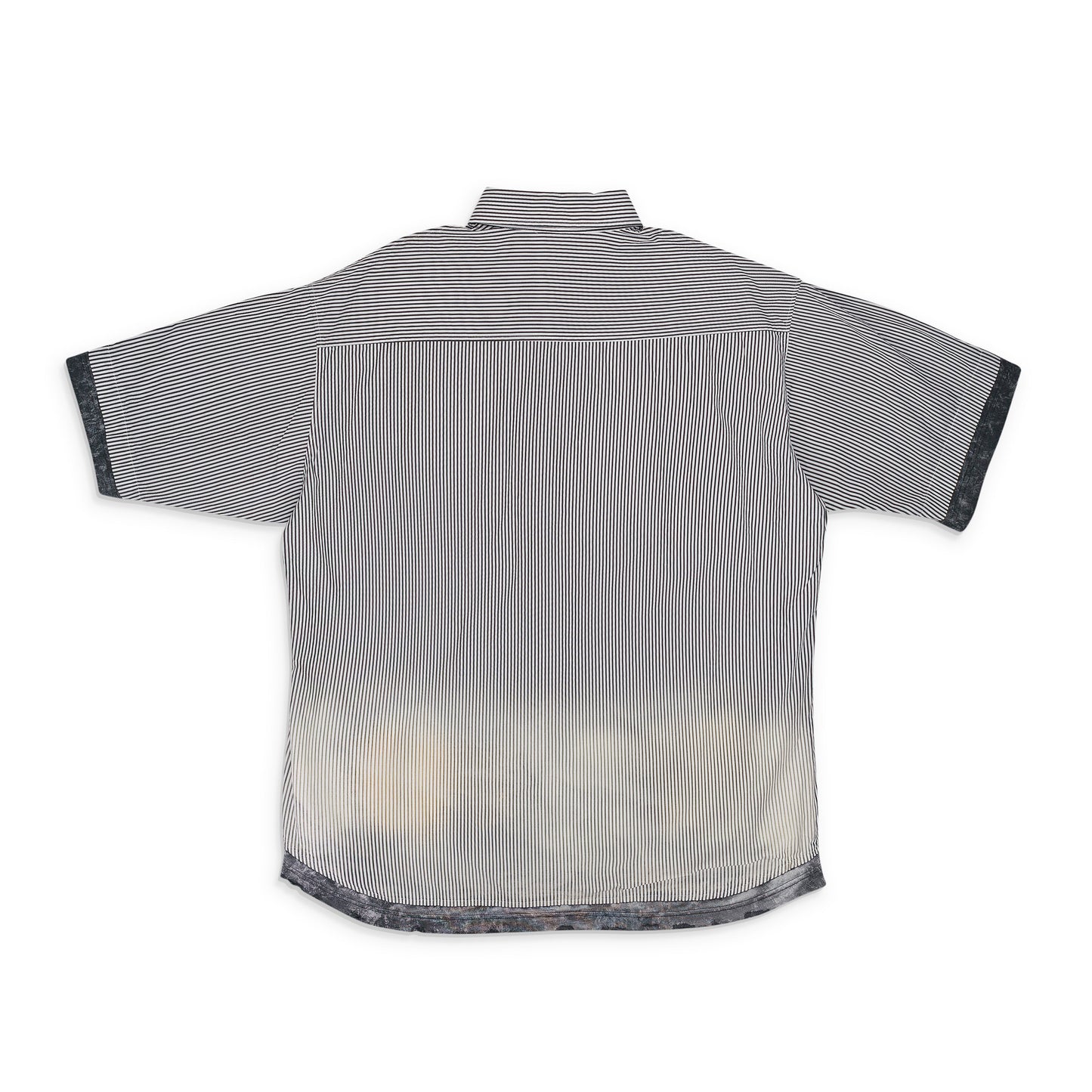 Camisa de manga corta a rayas color azul