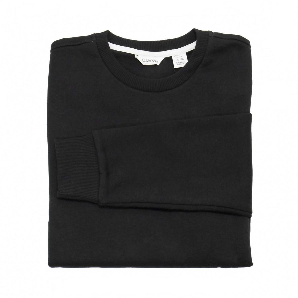 Buzo de hombre de manga larga con cuello redondo color negro