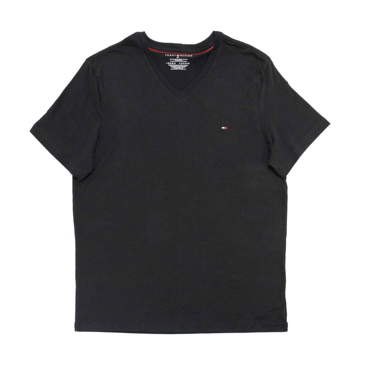 Camiseta de hombre con cuello en V color negro