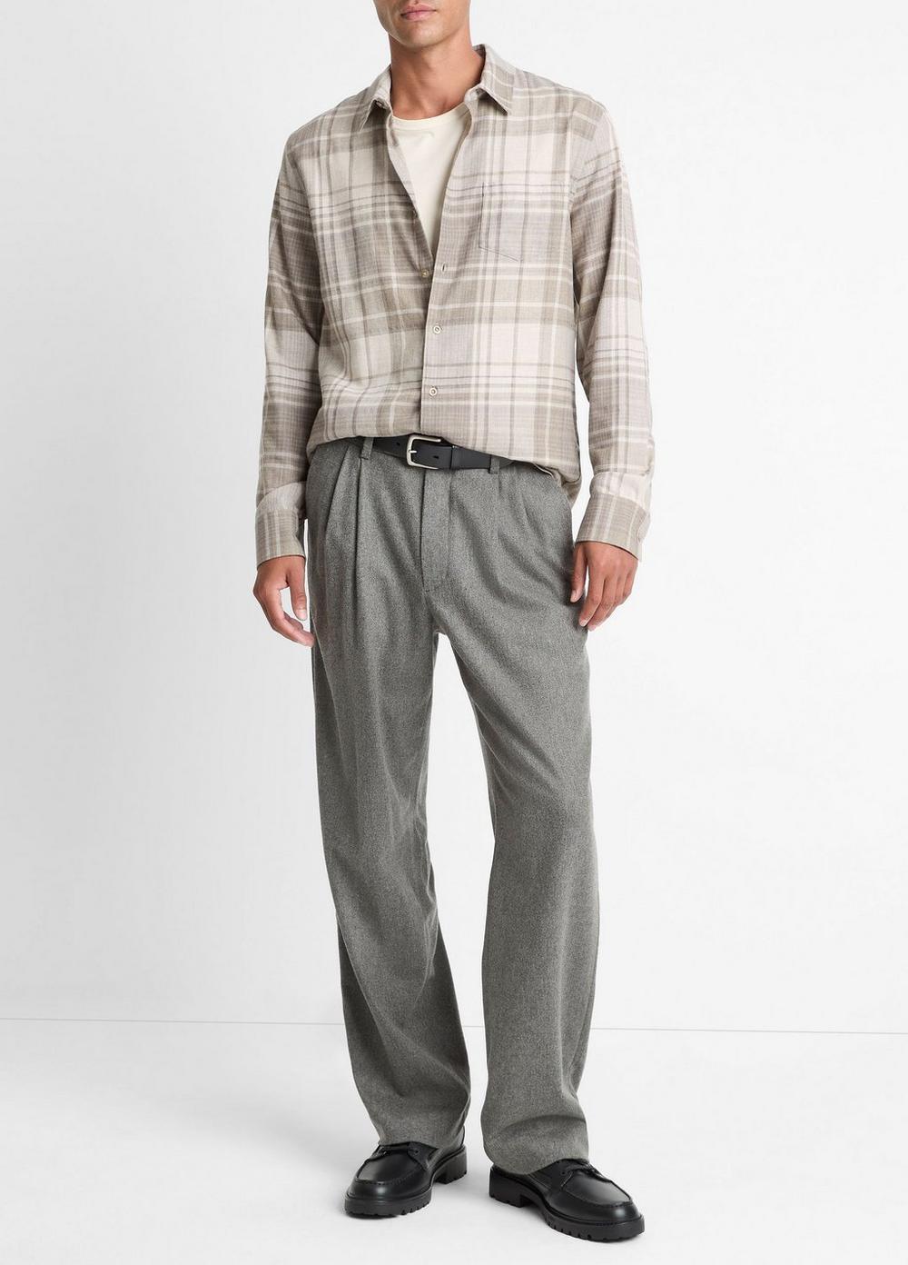 Camisa de algodón a cuadros