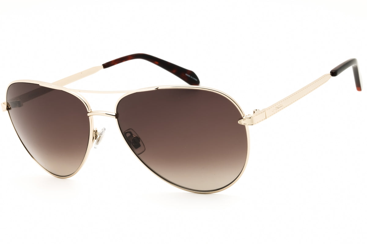 Gafas color café y dorado