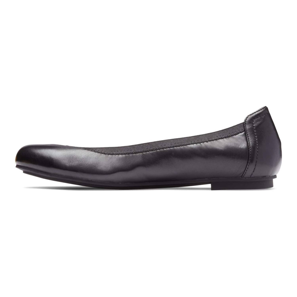 Zapatos planos de mujer de cuero color negro