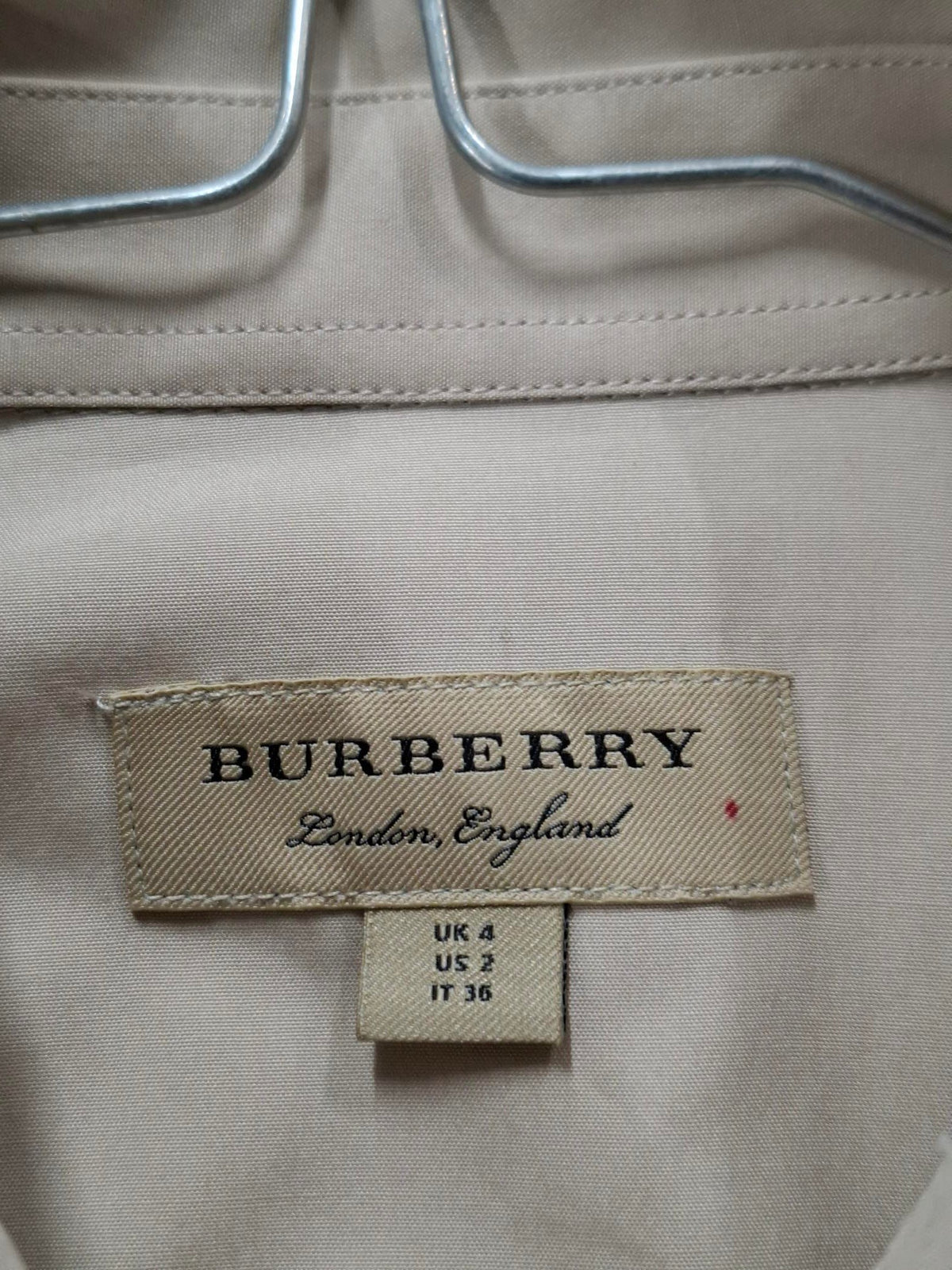 Camisa de algodón color beige