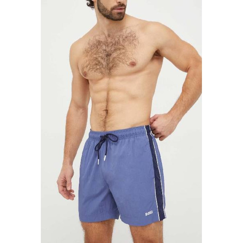 Pantaloneta de baño de hombre color azul