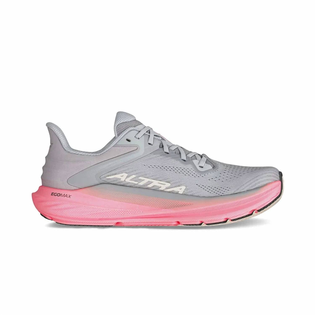 Tenis para correr de mujer color gris y rosado
