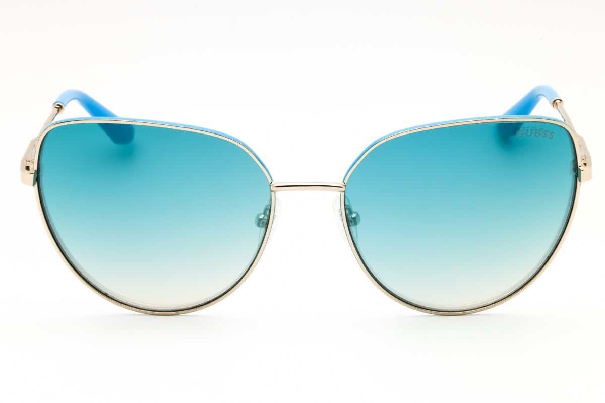 Gafas color azul y dorado