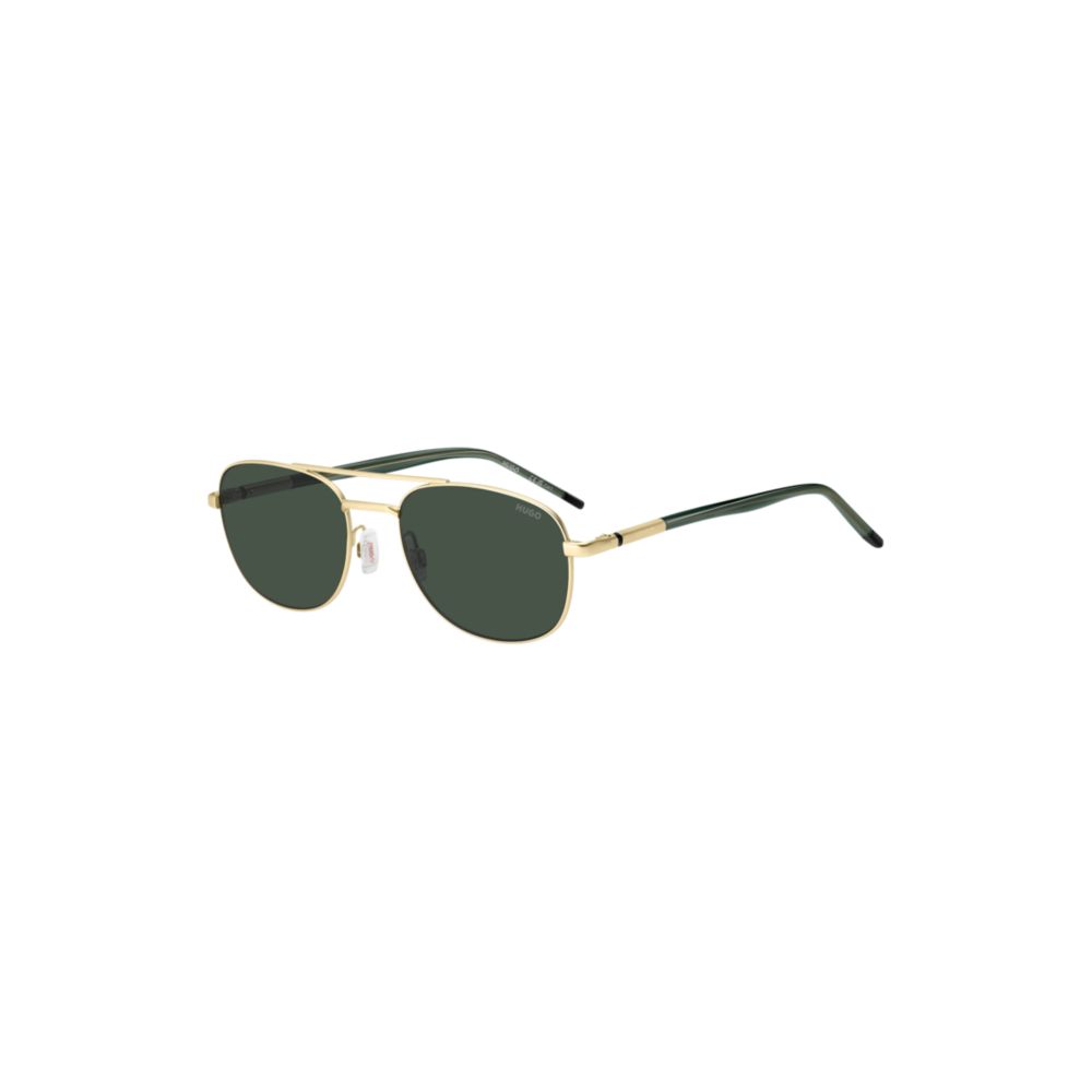 Gafas de sol color verde y dorado