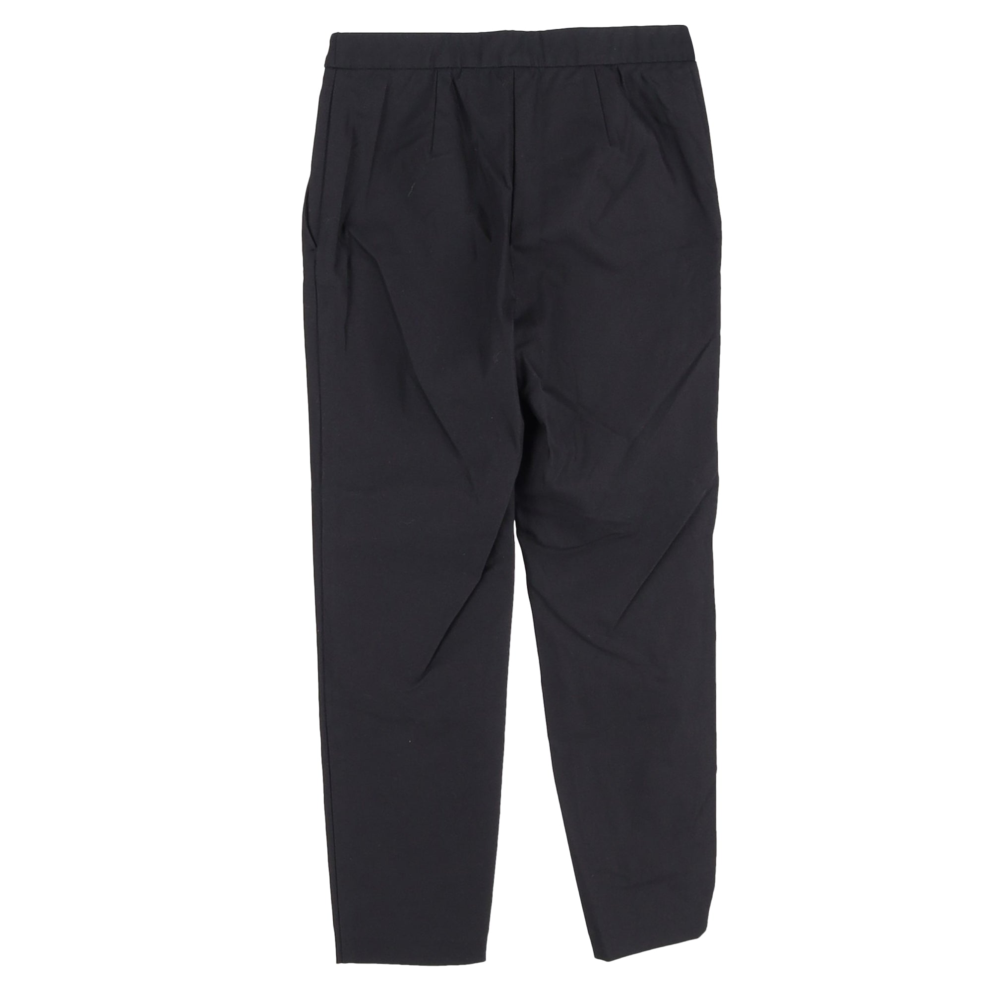 Pantalón de lana de corte recto color negro