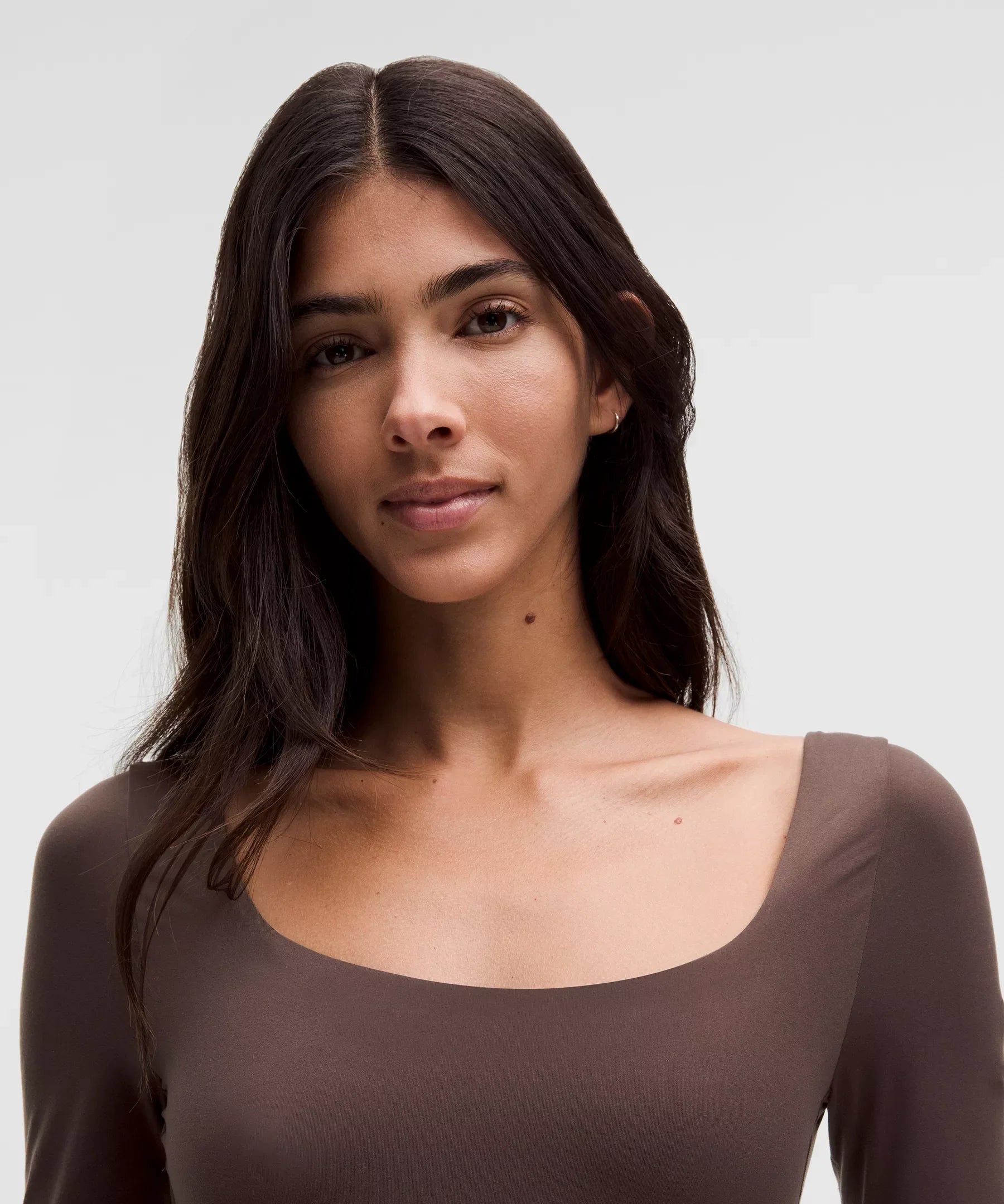 Body de manga larga con escote cuadrado