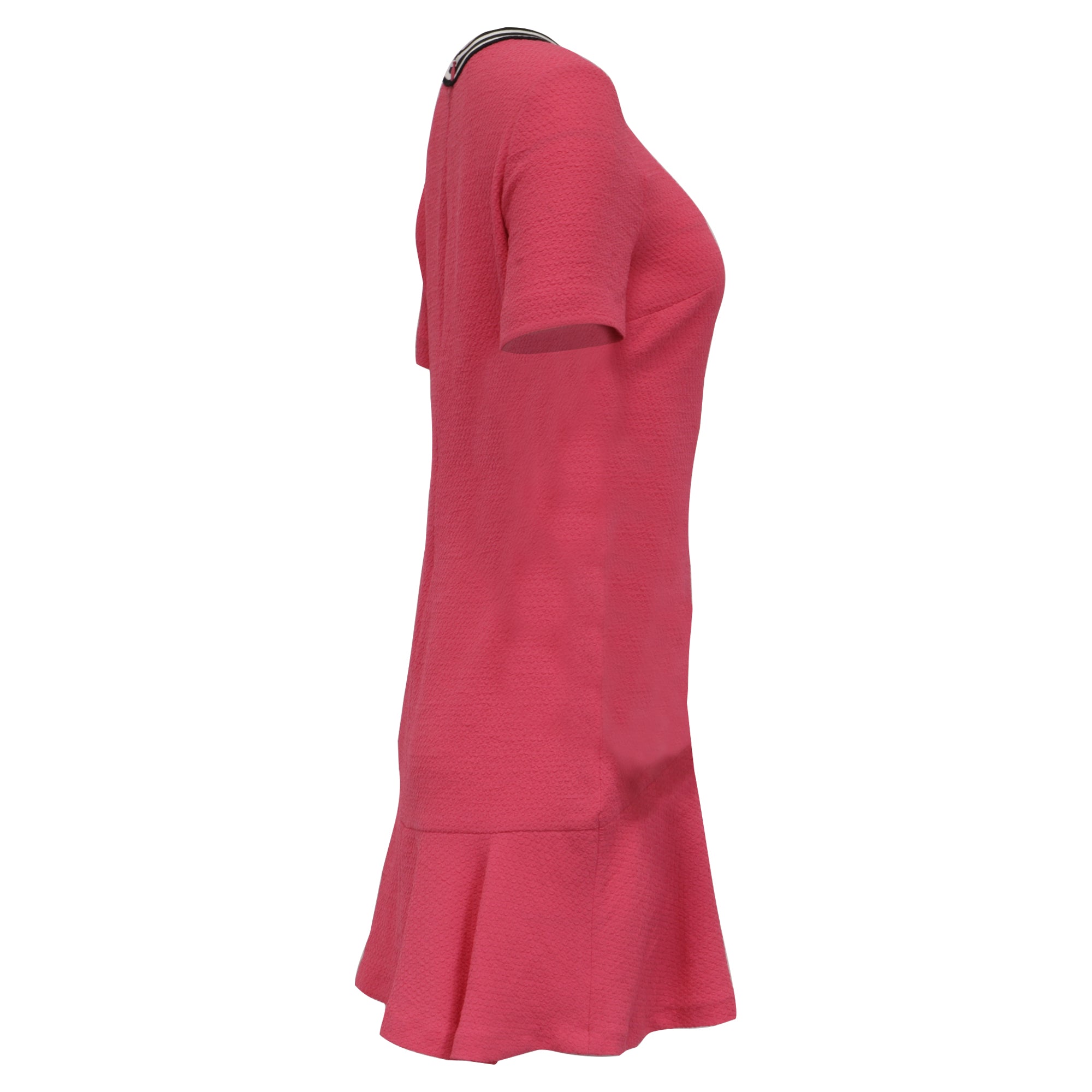 Sandro Reva Mini Vestido Manga Corta en Poliéster Rosado