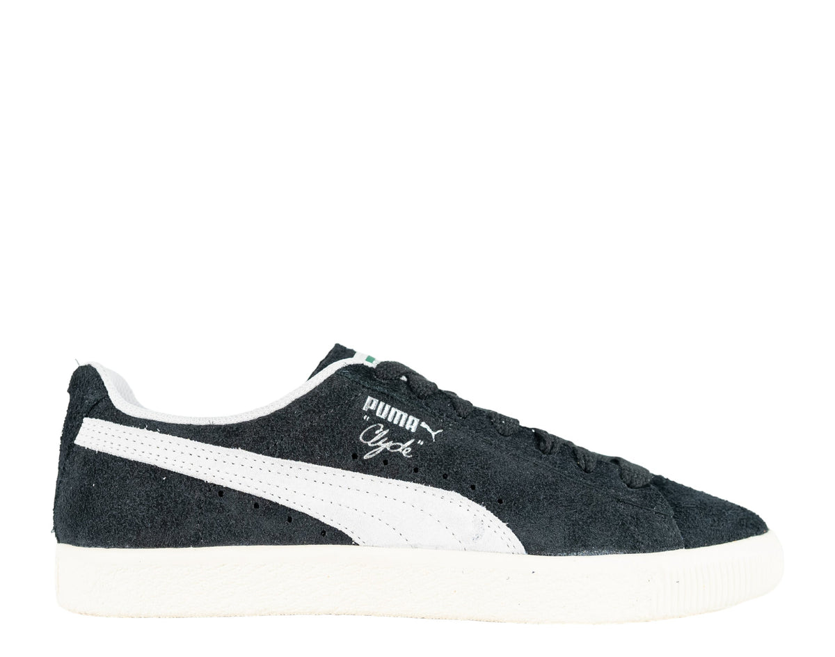 Tenis de hombre de gamuza color negro y marfil