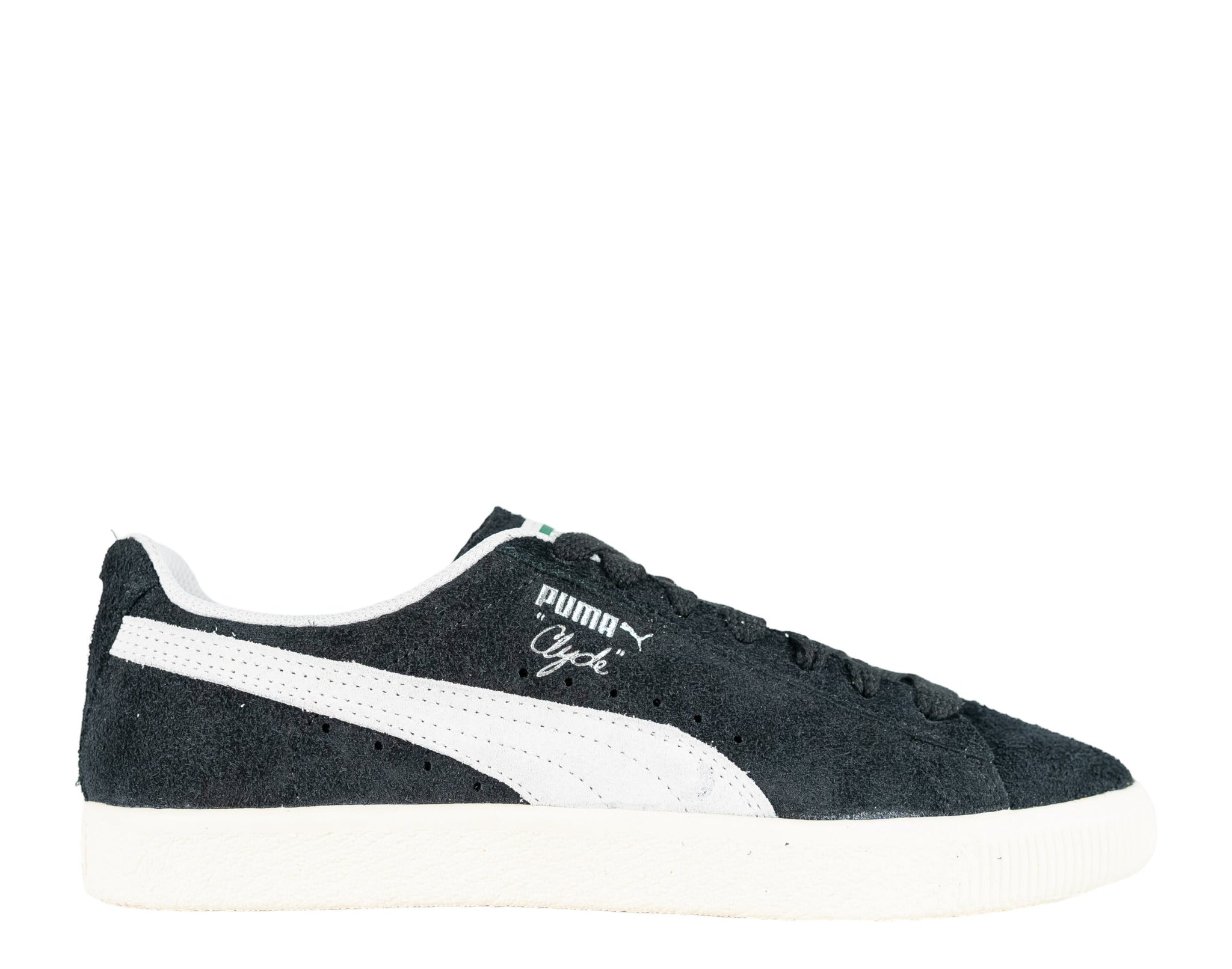 Tenis de hombre de gamuza color negro y marfil