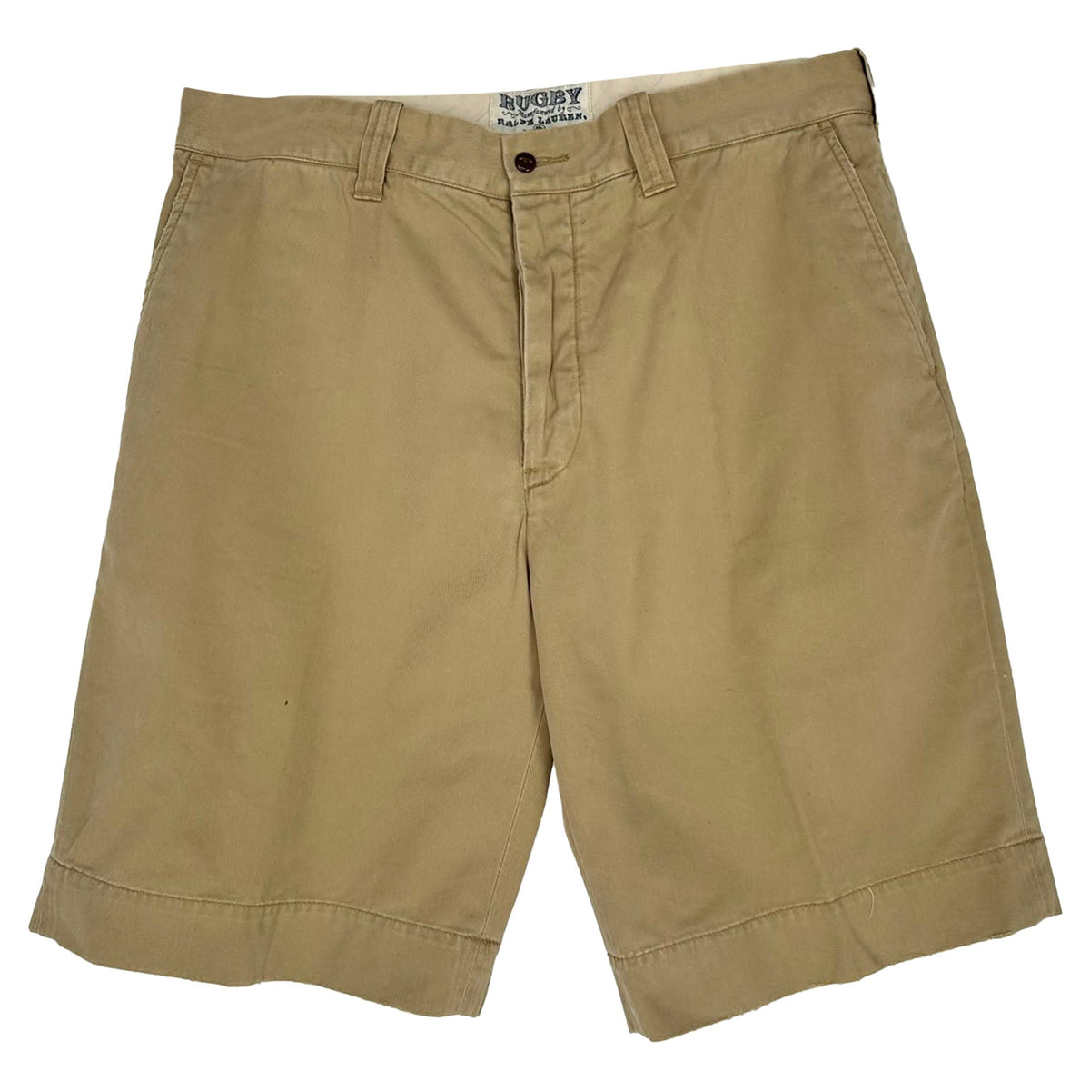 Short de algodón color beige