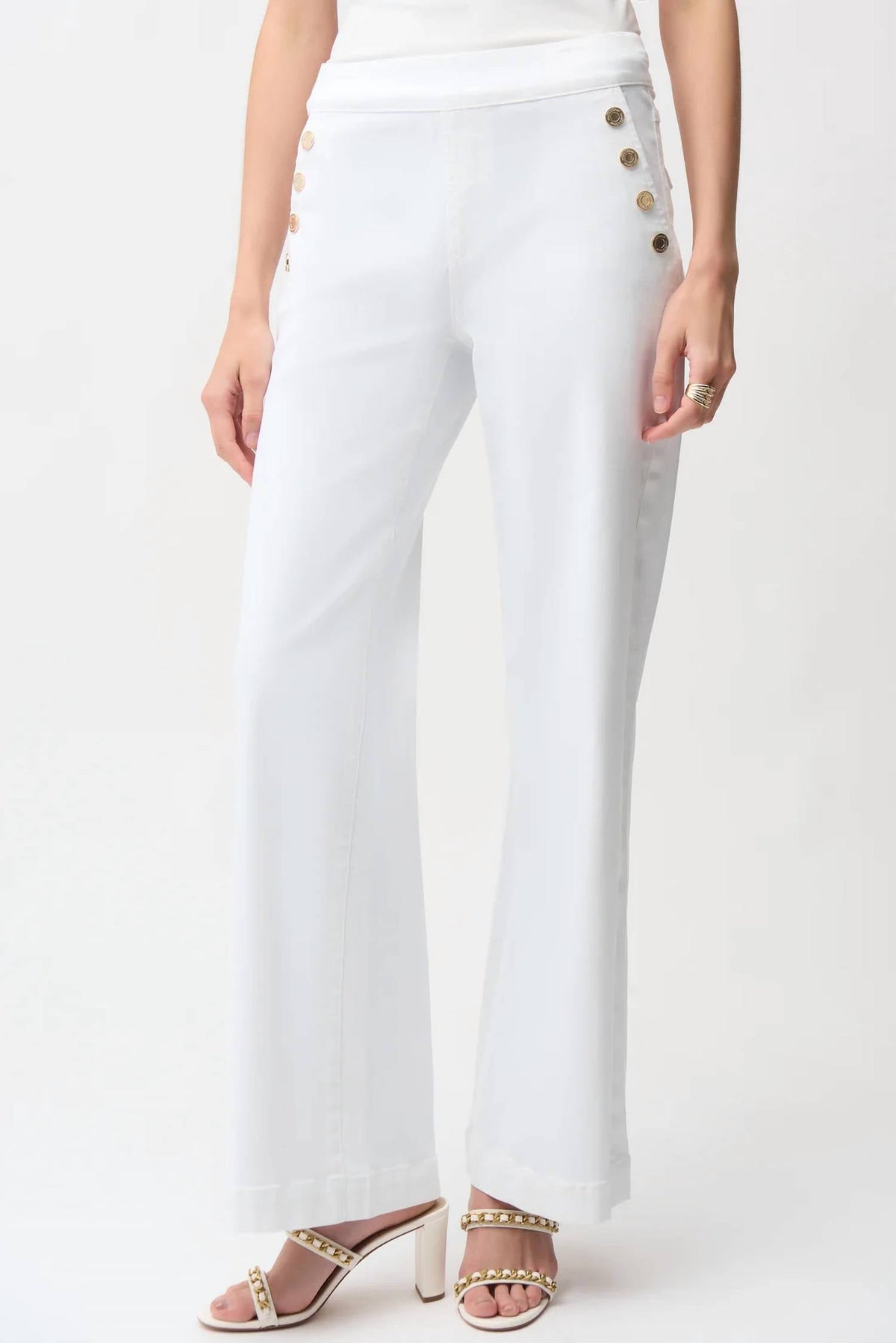 Jean de pierna ancha color blanco