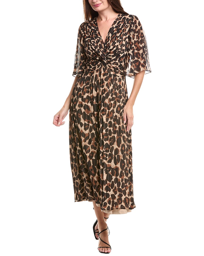Vestido midi con pliegues