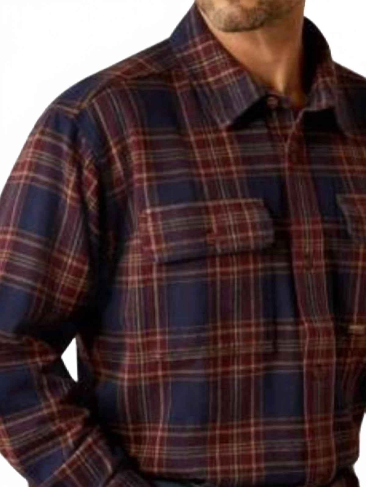Camisa de manga larga color azul