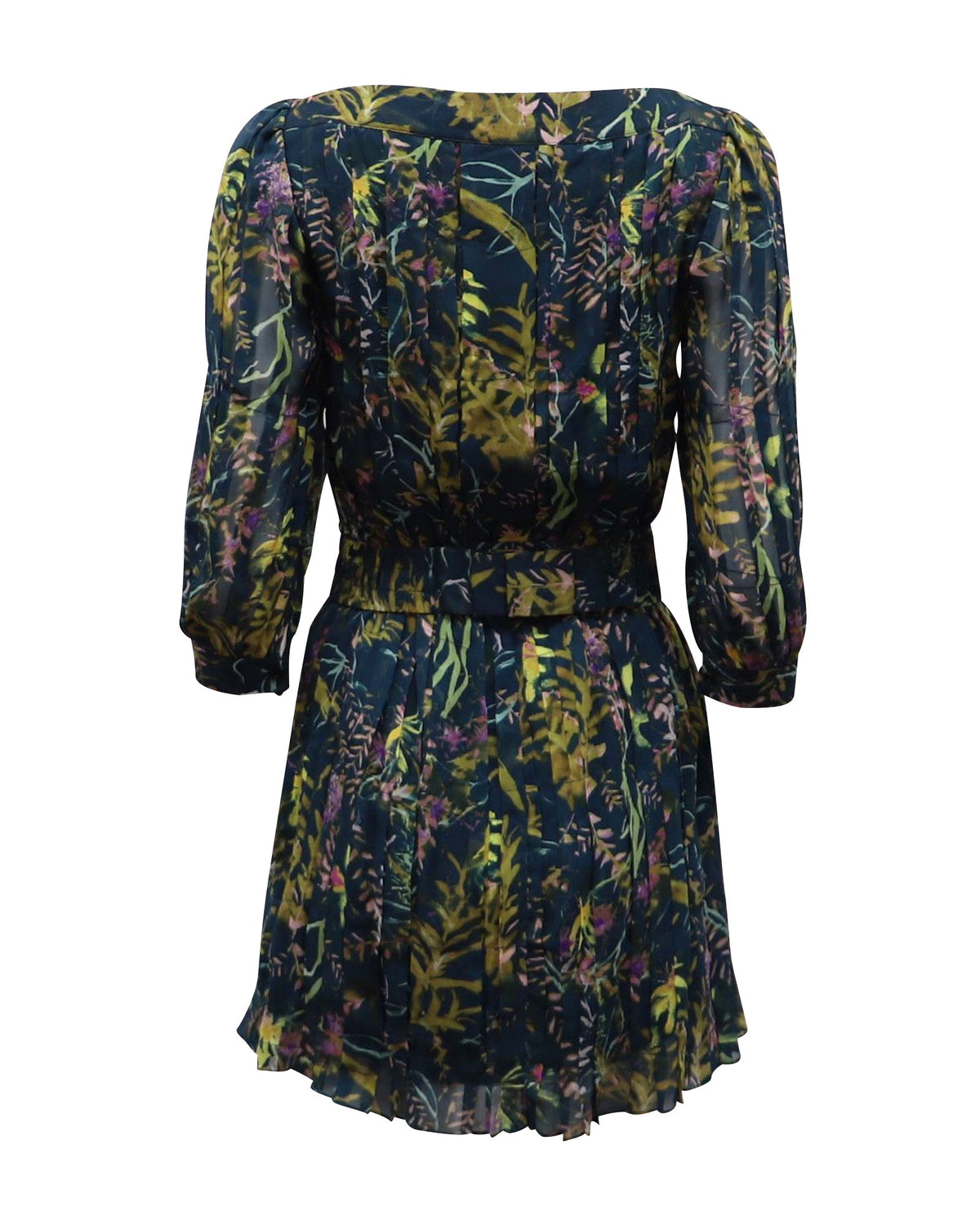Vestido de seda multicolor