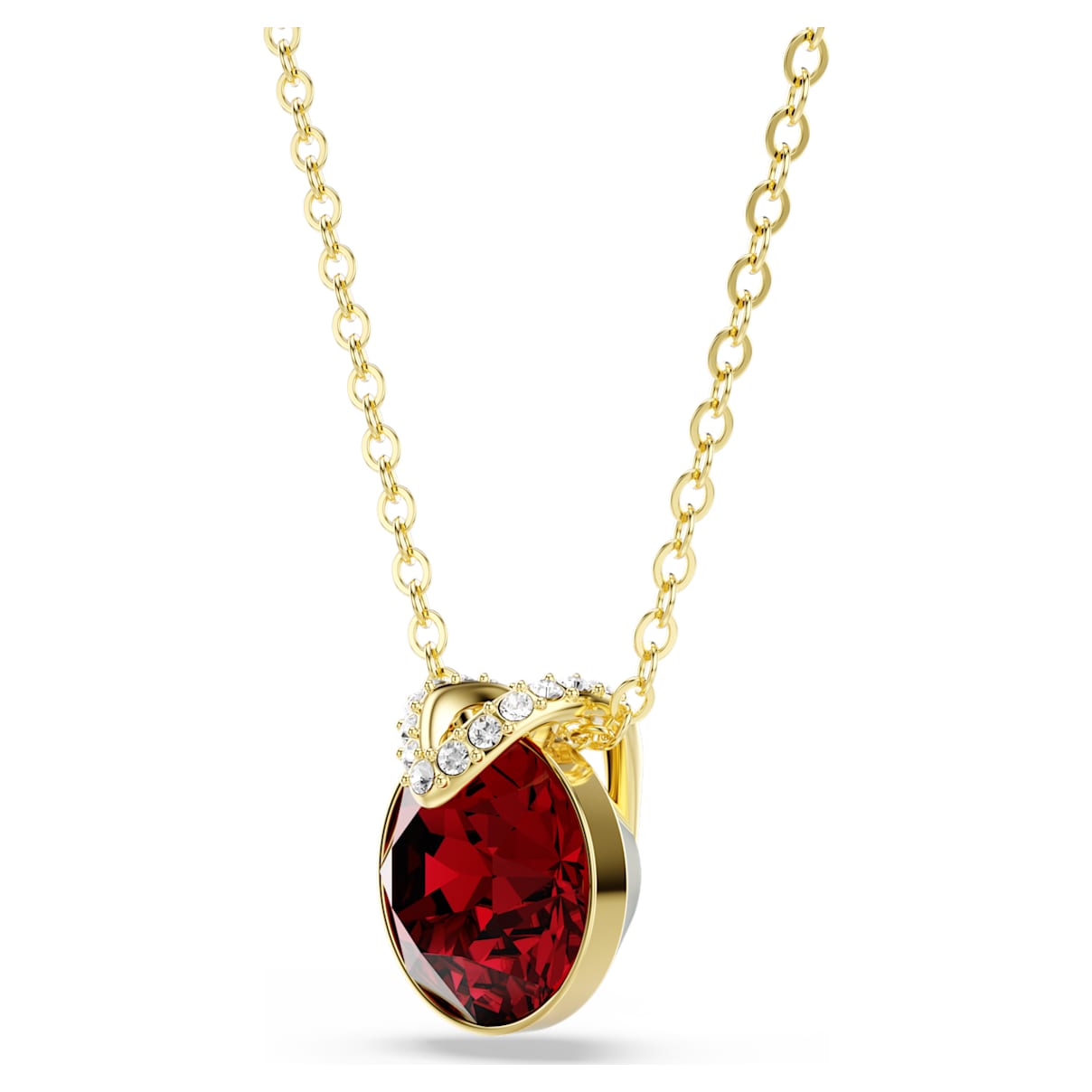 Dije color rojo y dorado