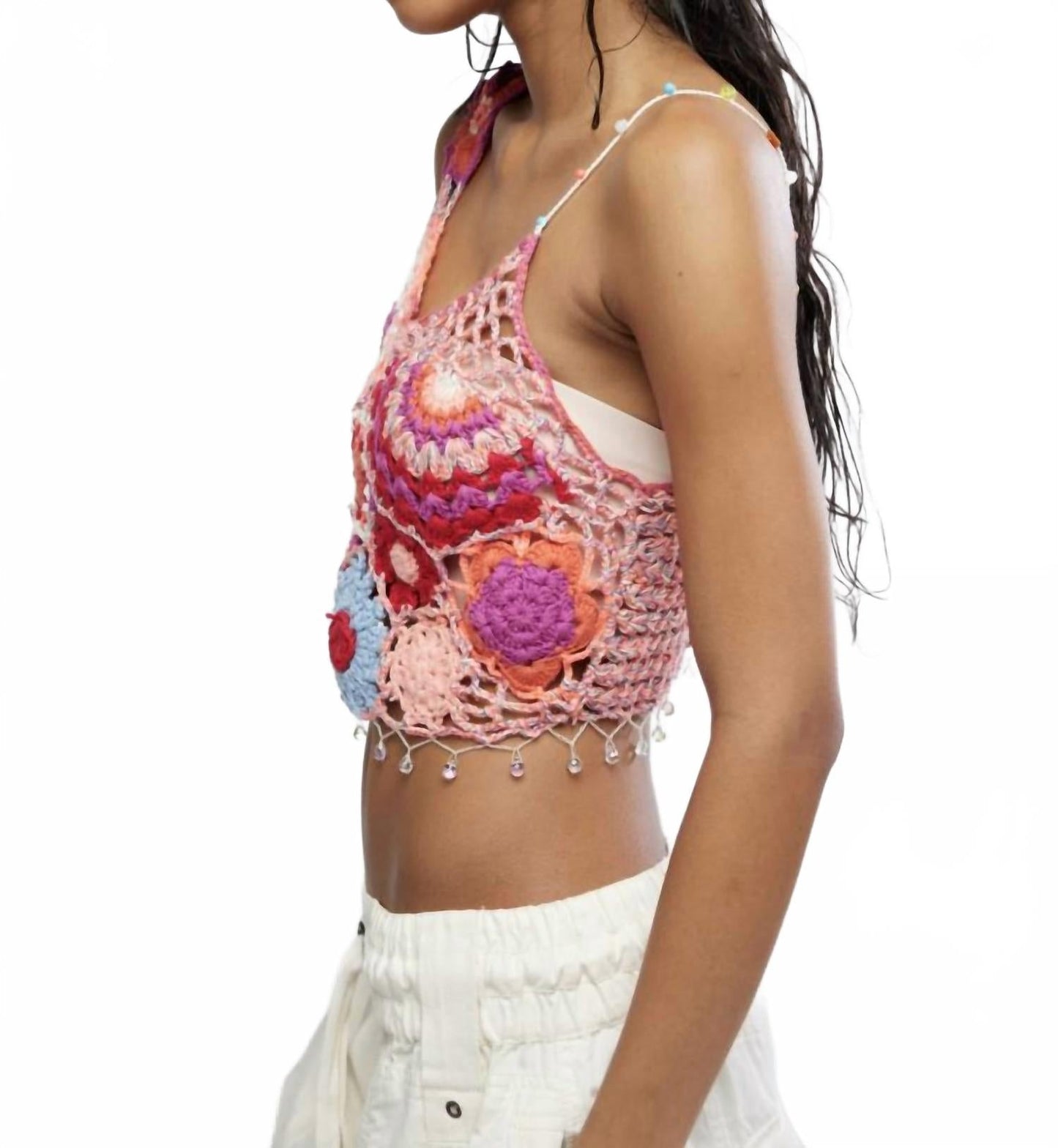 Camiseta sin mangas color rosado
