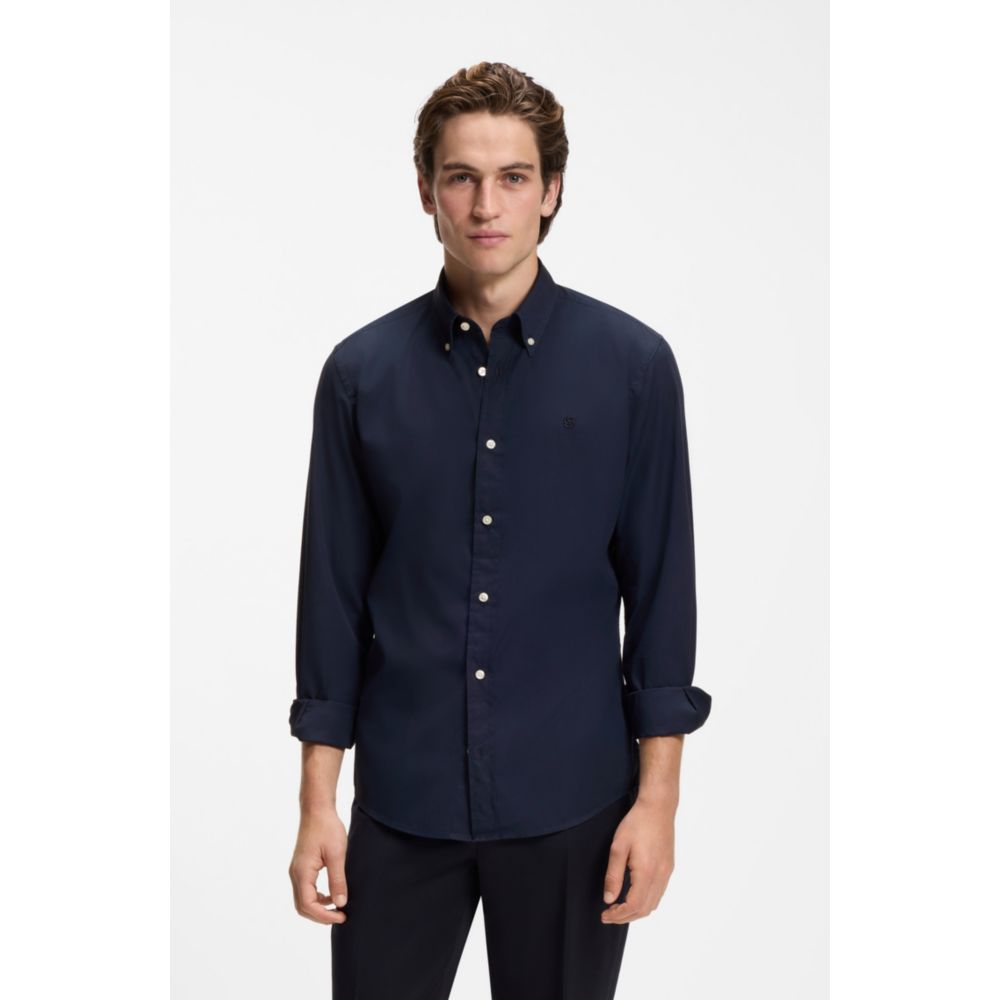 Camisa de algodón de corte ajustado