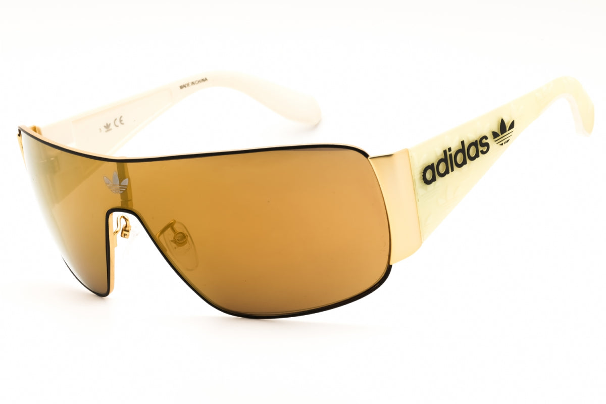 Gafas color café y dorado