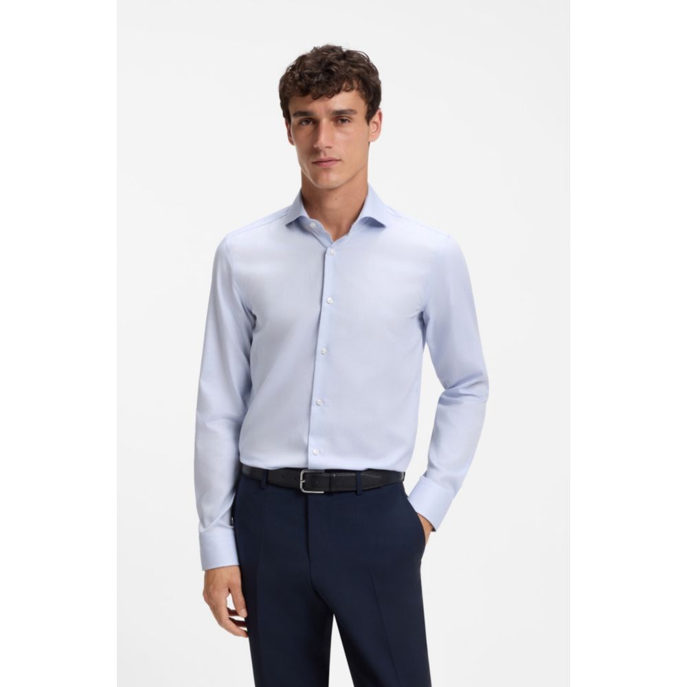 Camisa de algodón de corte ajustado
