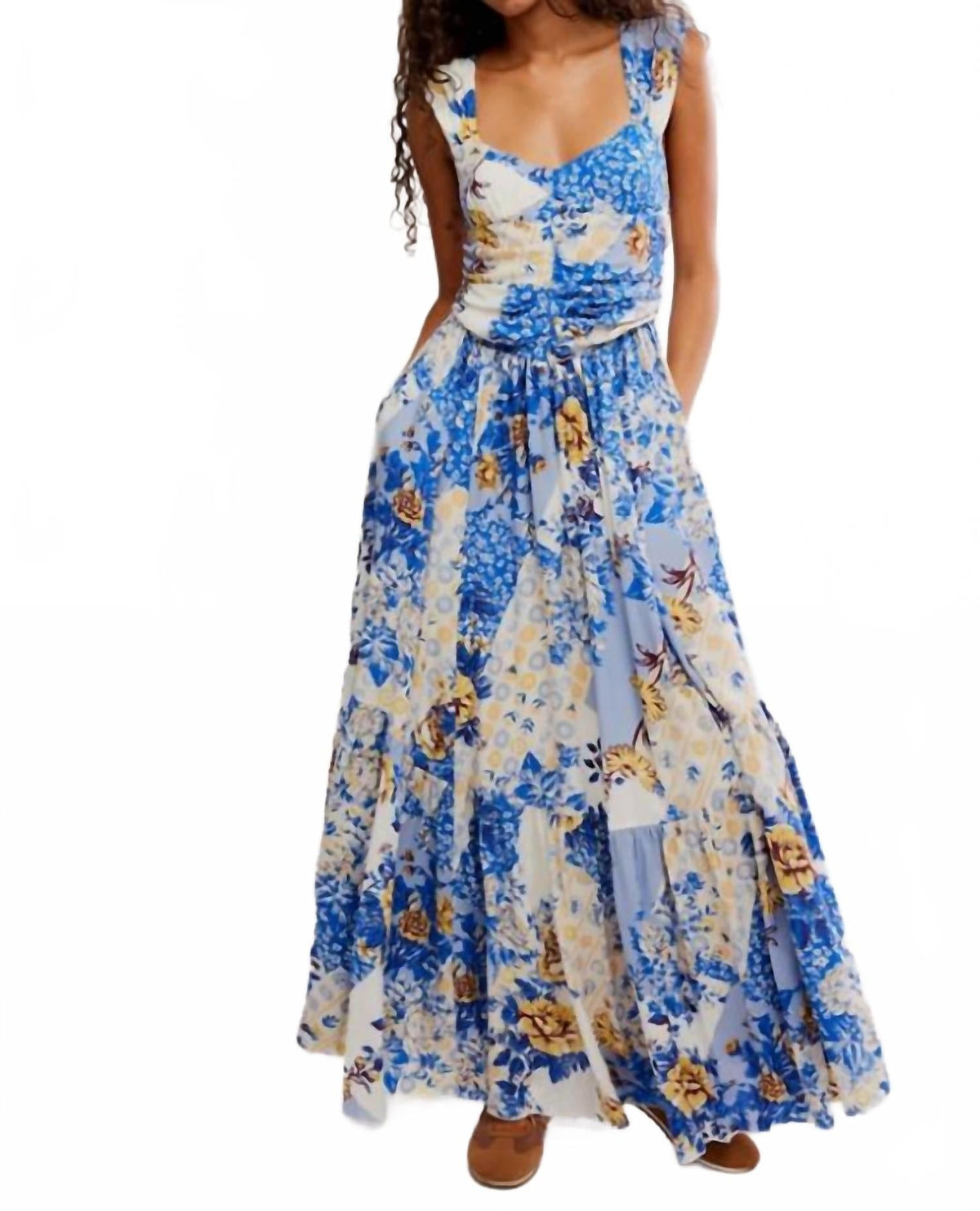 Vestido largo color marfil