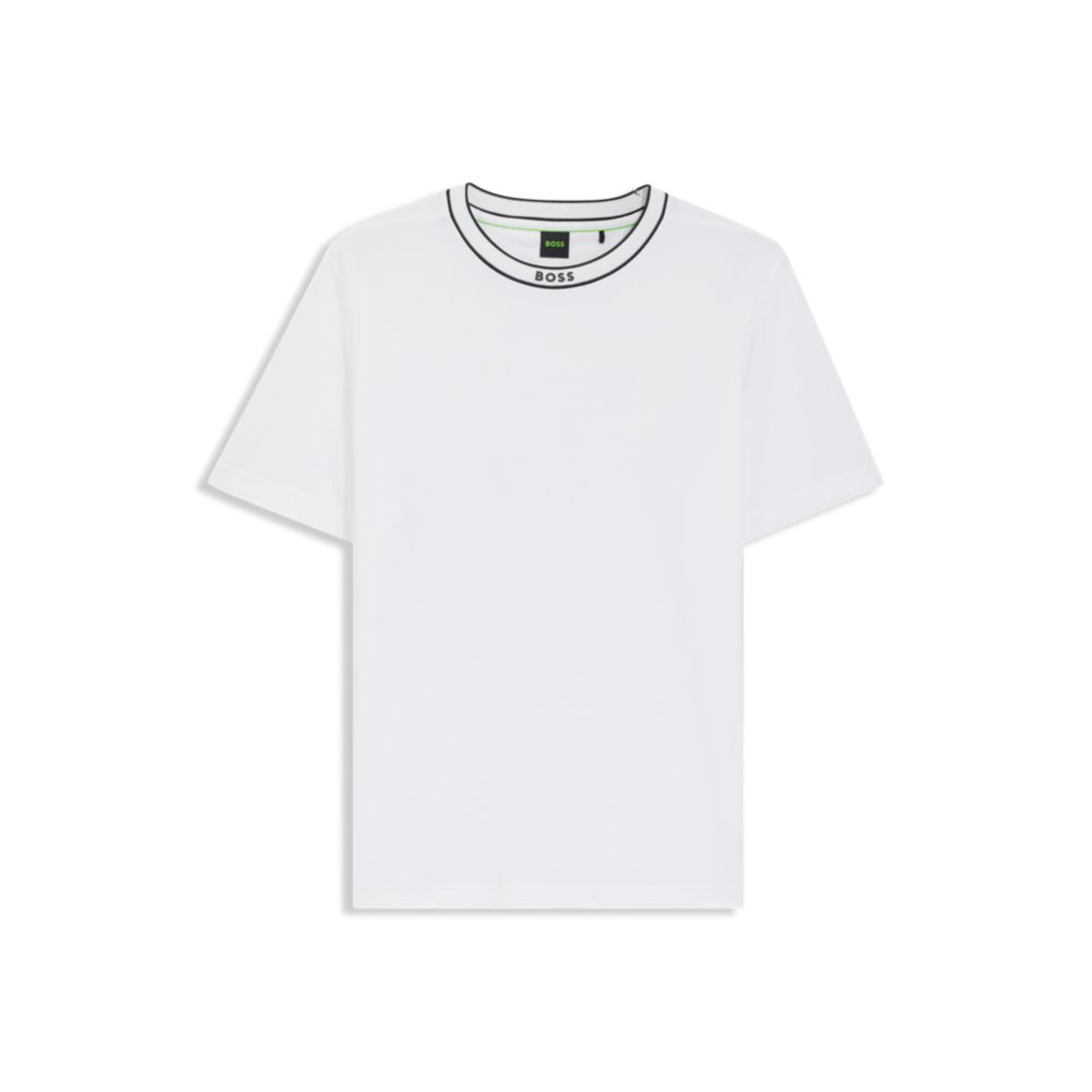 Camiseta de algodón con cuello redondo