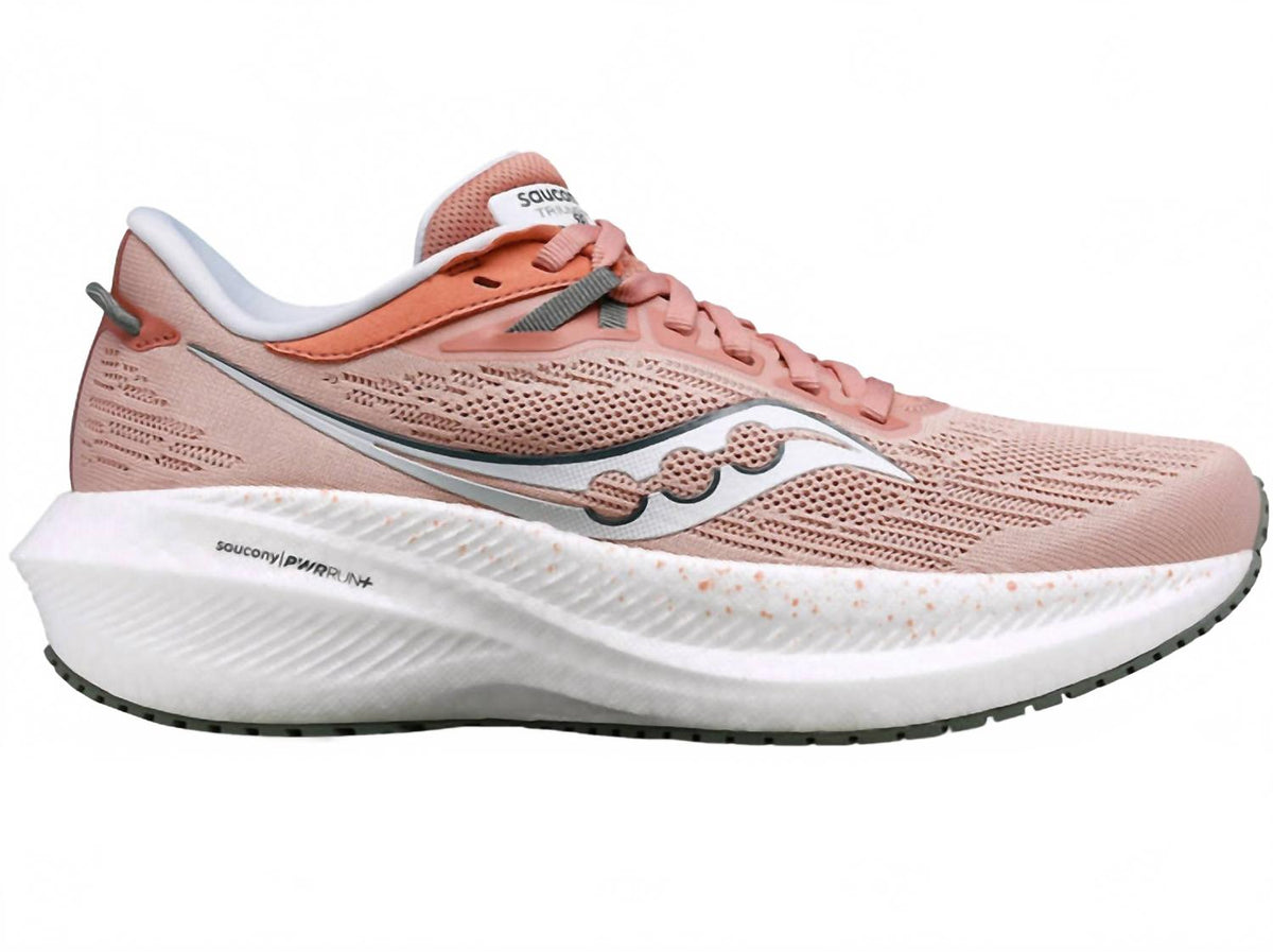 Tenis para correr de mujer color blanco y rosado