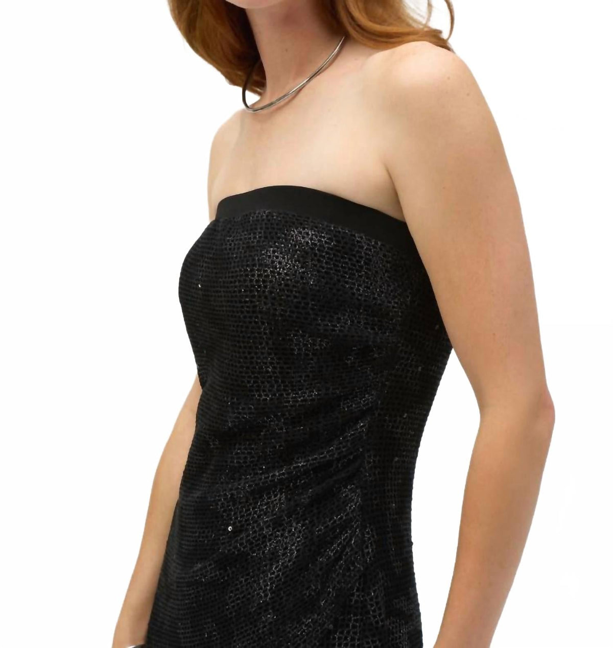 Vestido color negro y plateado