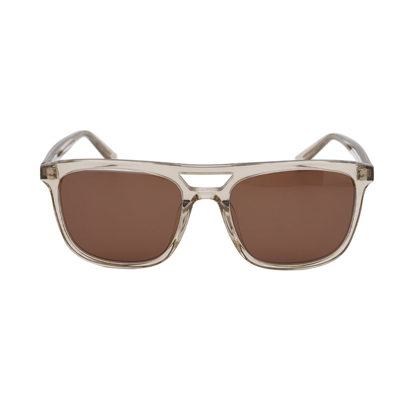 Gafas color café y amarillo