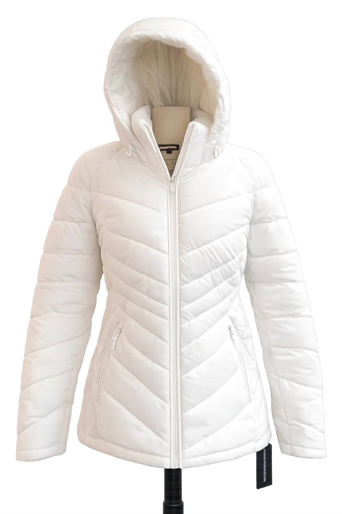 Chaqueta acolchada de mujer color blanco