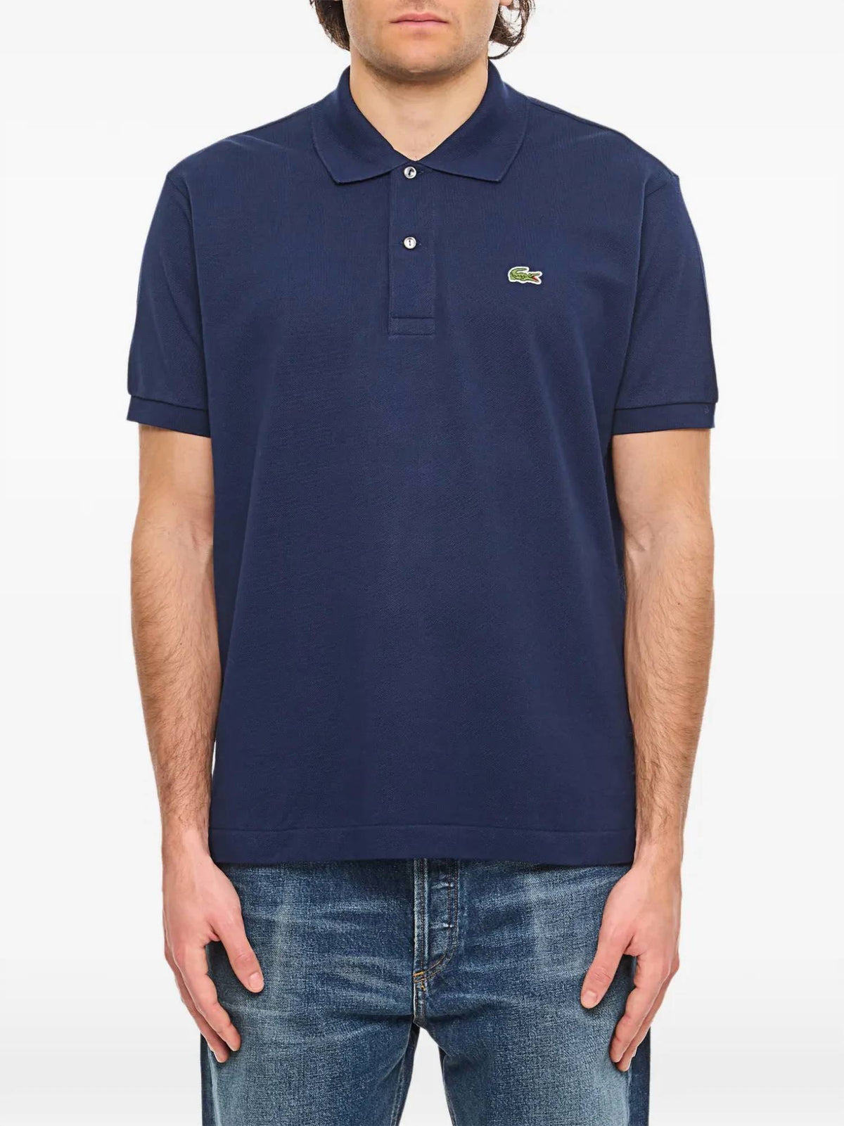 Polo de algodón color azul marino