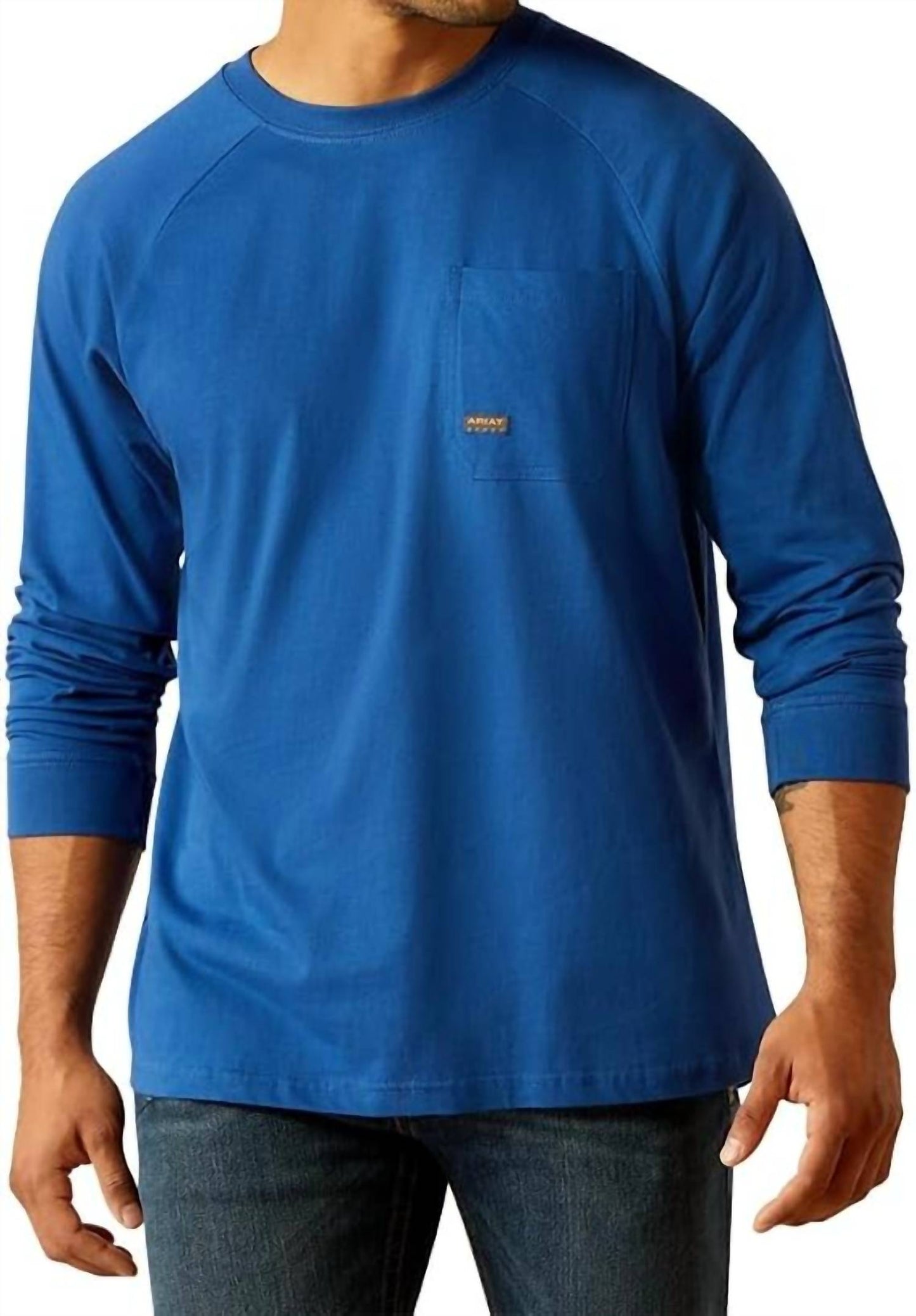 Camiseta de algodón color azul