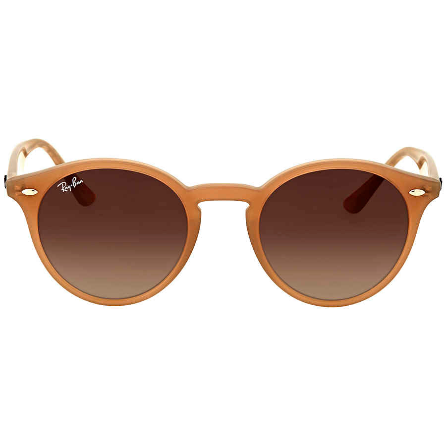 Gafas de sol unisex de montura redonda color café
