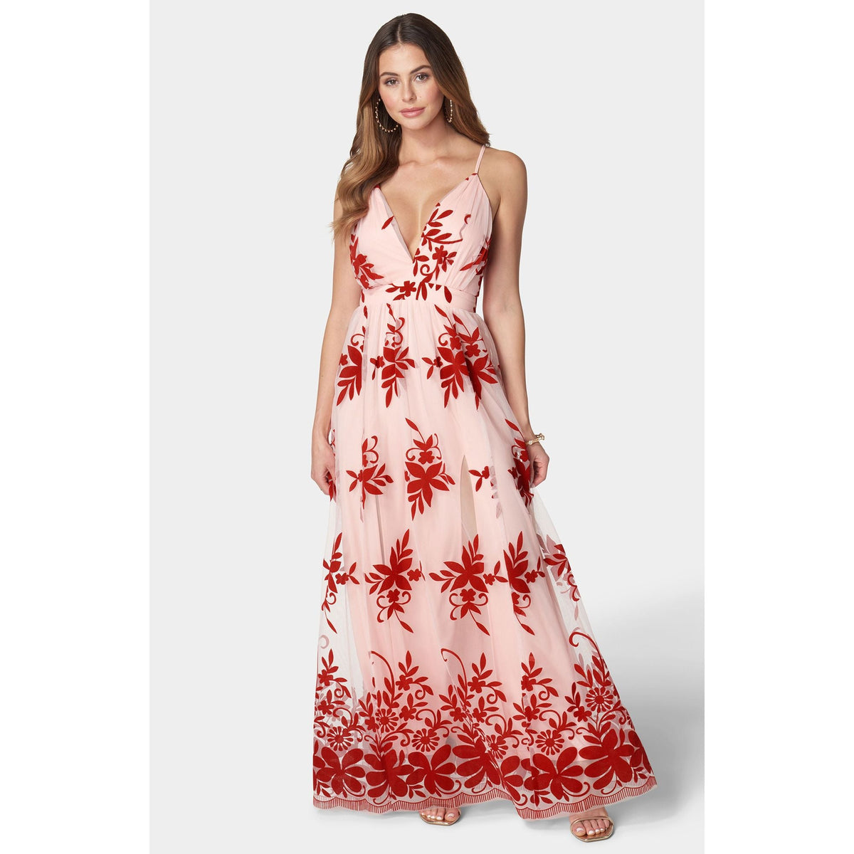 Vestido de mujer largo con bordado