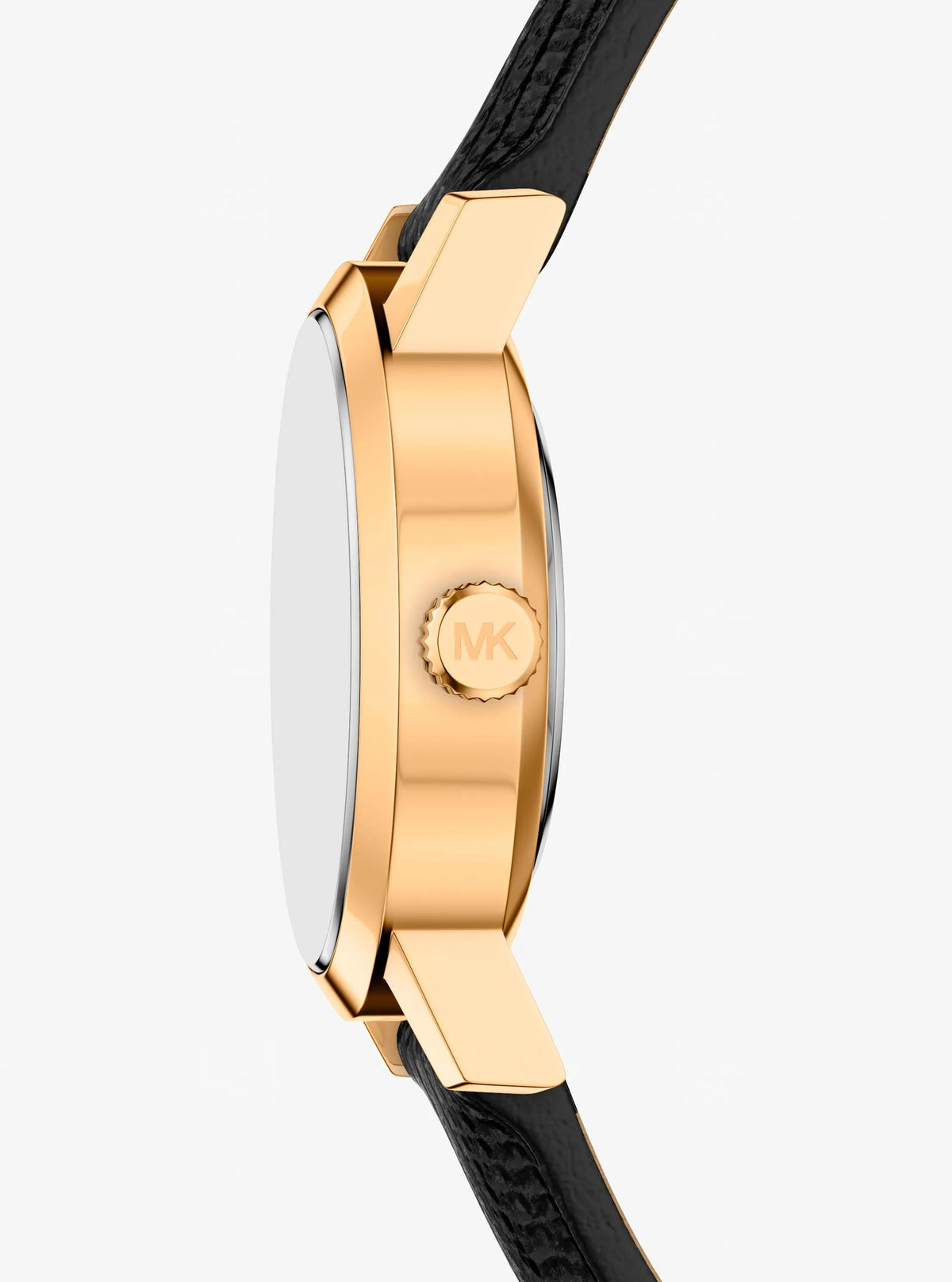 Reloj de cuero color dorado