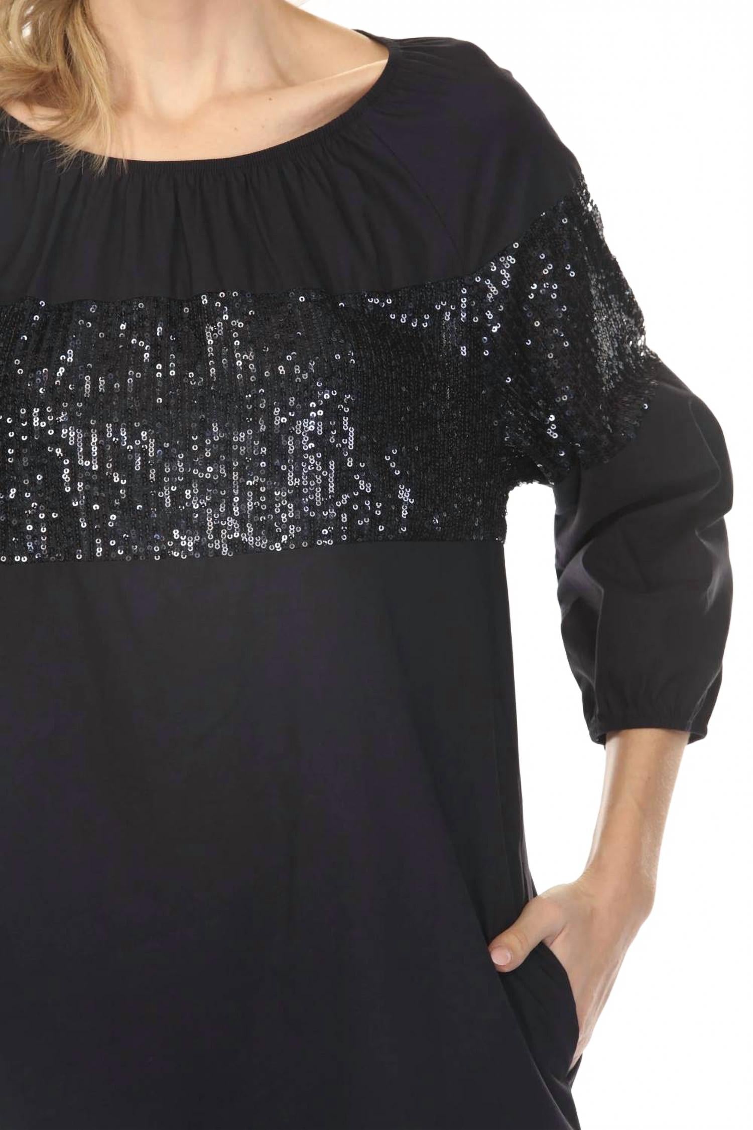 Vestido con lentejuelas color azul